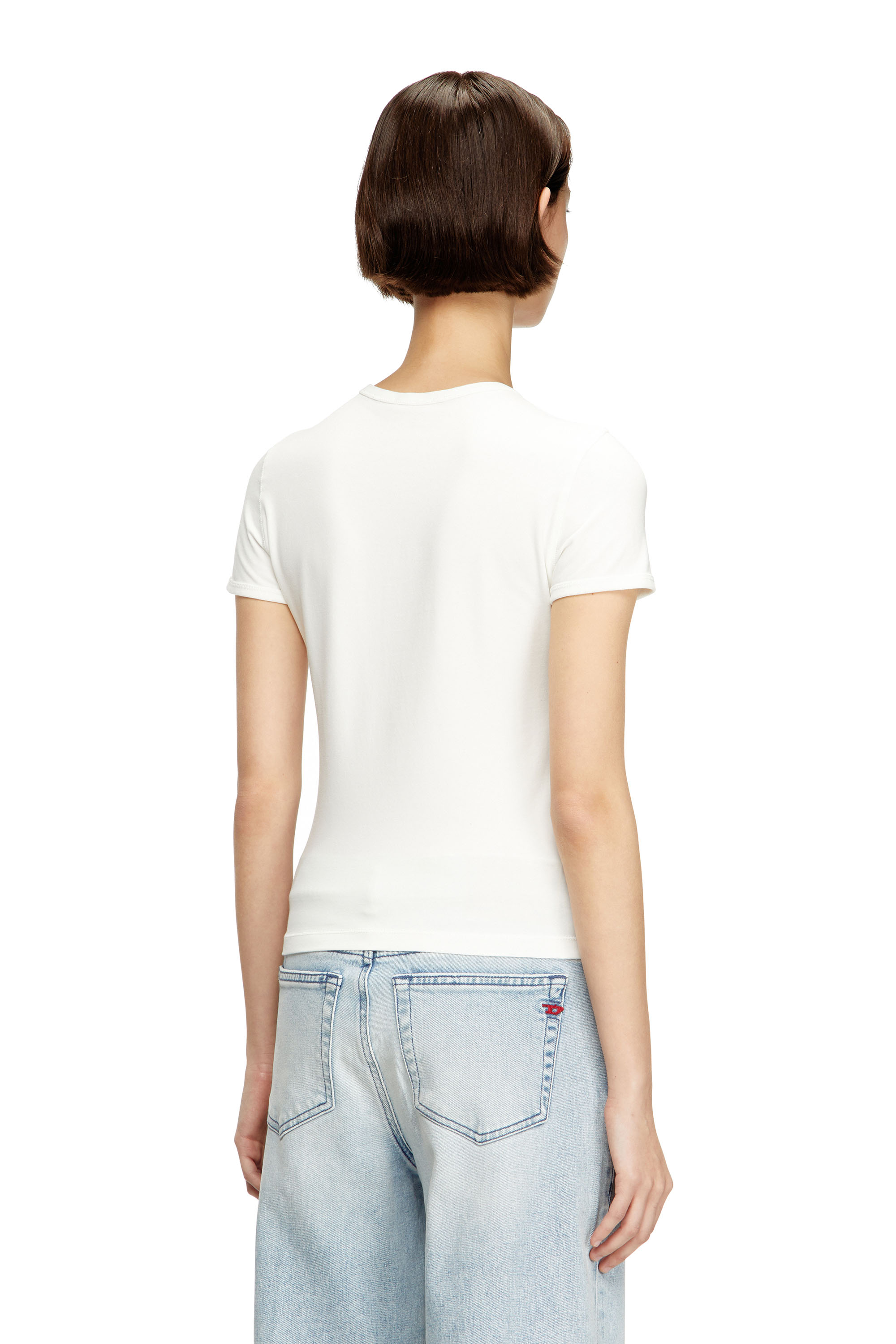Diesel - T-UNCUTIESLONG-OD, Camiseta slim-fit con Oval D metálico Mujer in ToBeDefined - 3
