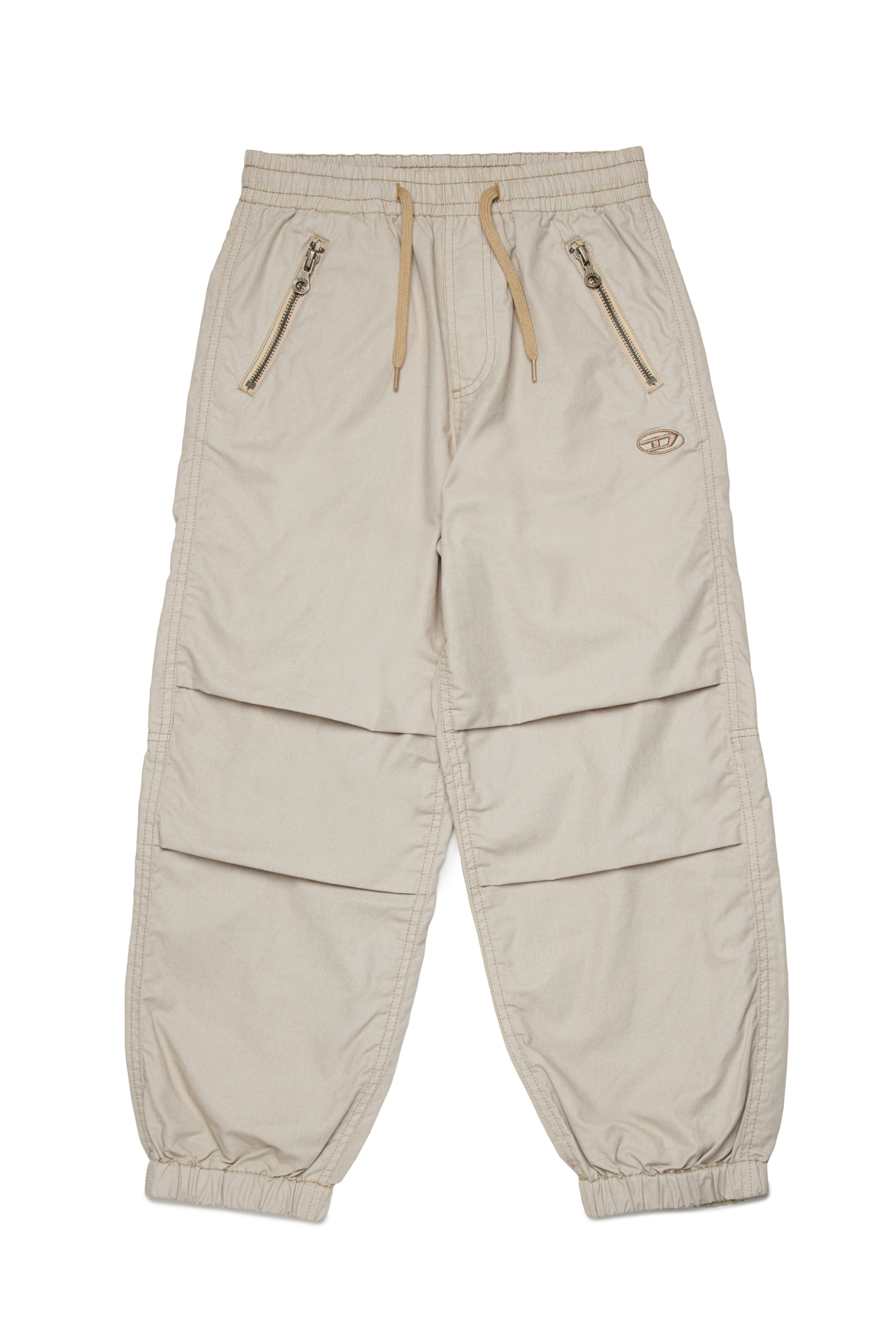 Diesel - PDIAMANDA, Pantalones con cordón y Oval D bordado Unisex in Beige - 1