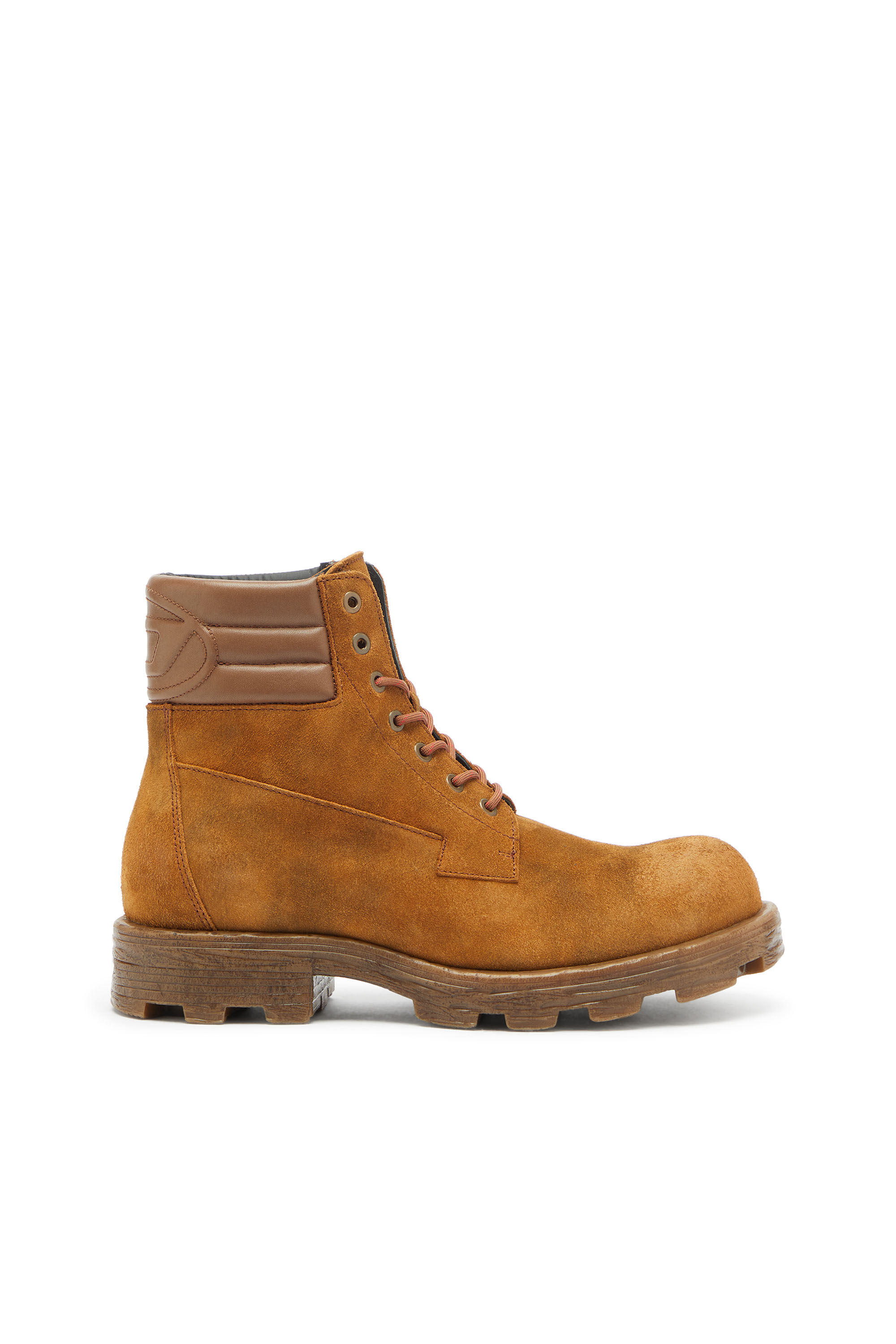 Diesel - D-HAMMER LACE UP, D-Hammer - Botas combat de ante y piel Hombre in Marr&oacute;n - 1