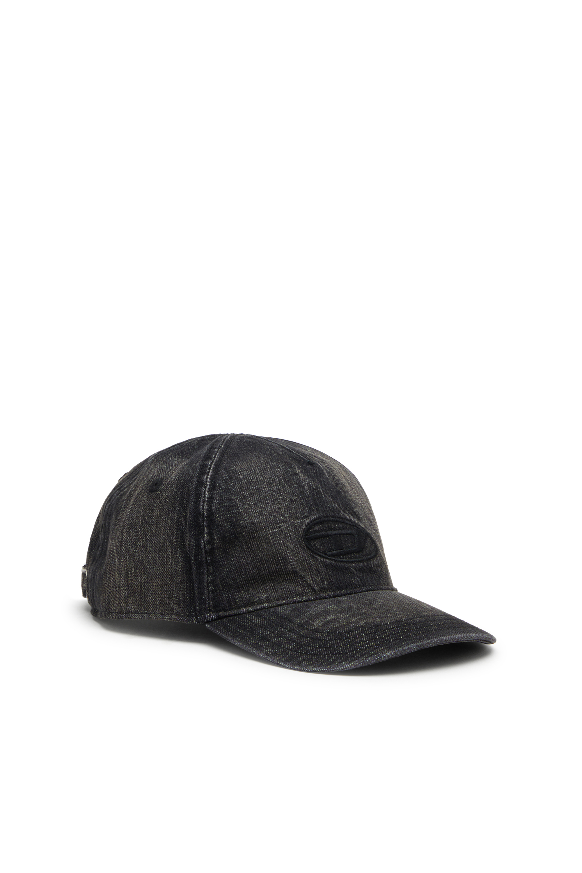 Diesel - C-ENIC, Gorra vaquera con detalles deshilachados y logotipo bordado. Hombre in Negro - 1