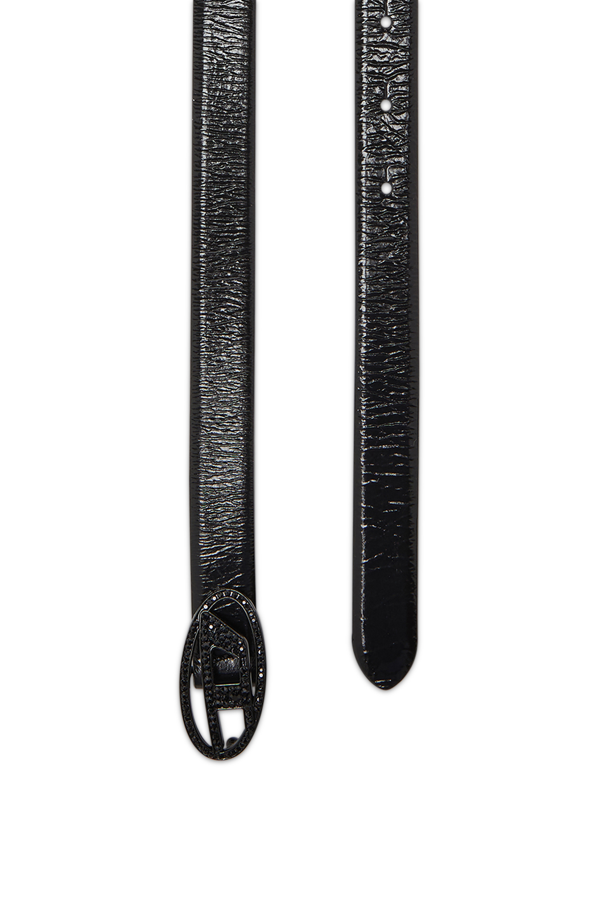Diesel - B-1DR STRASS 20, Cinturón de cuero de 2 cm con hebilla de cristal Mujer in Negro - 2
