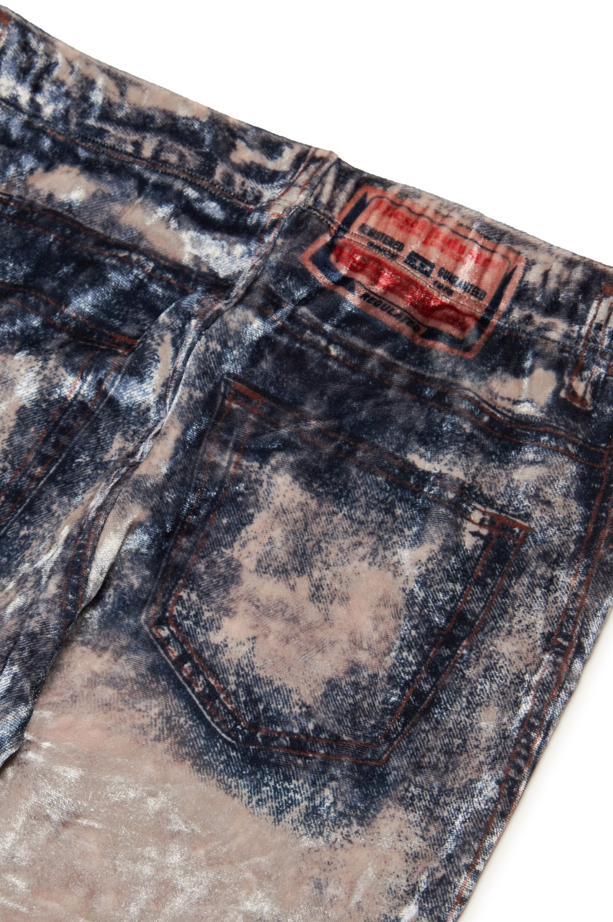 Diesel - PKOLVET, Leggings de chenilla elástica de trampantojo Mujer in Azul marino - 4