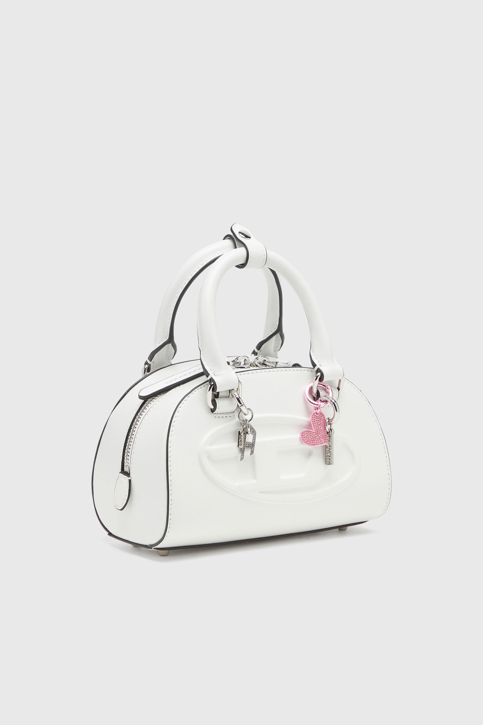 Diesel - CHARM-I, Charm met&aacute;lico con colgante de pedrer&iacute;a Unisex in Plateado - 2