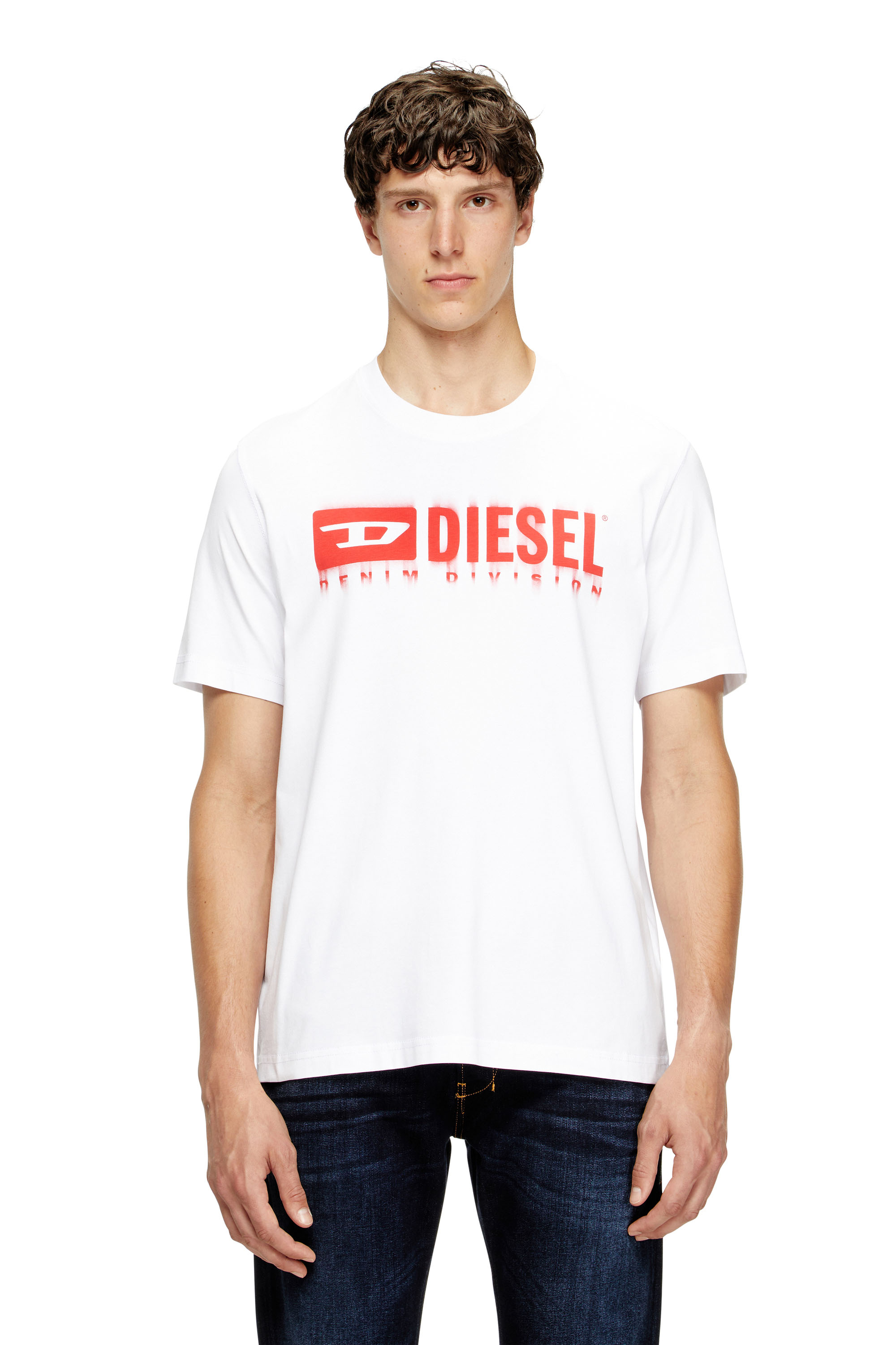 Diesel - T-ADJUST-Q7, Camiseta con logotipo Diesel borroso Hombre in Blanco - 3