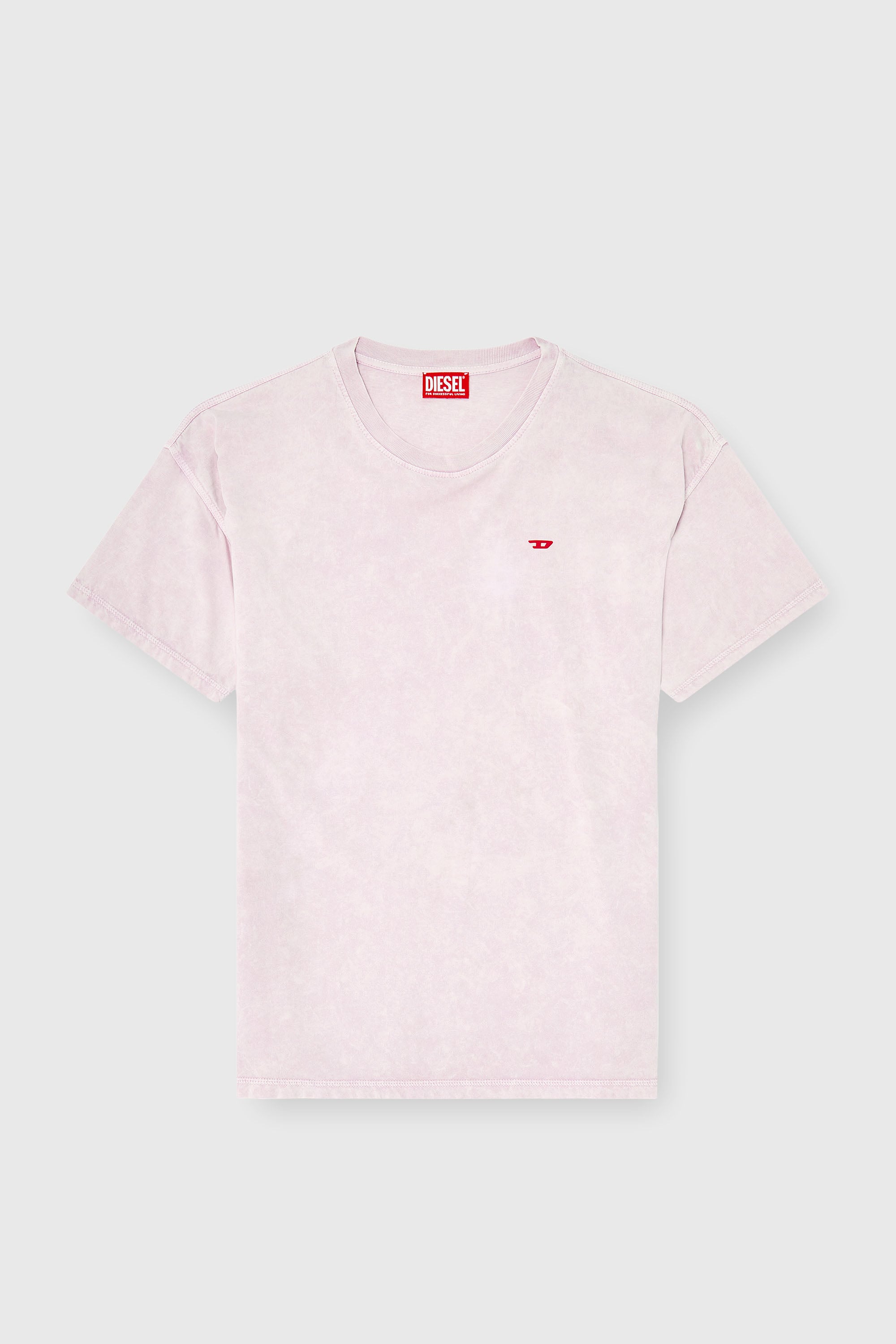 Diesel - T-BOXT-AA14, Camiseta de algod&oacute;n con efecto tratado Hombre in Rosa - 2