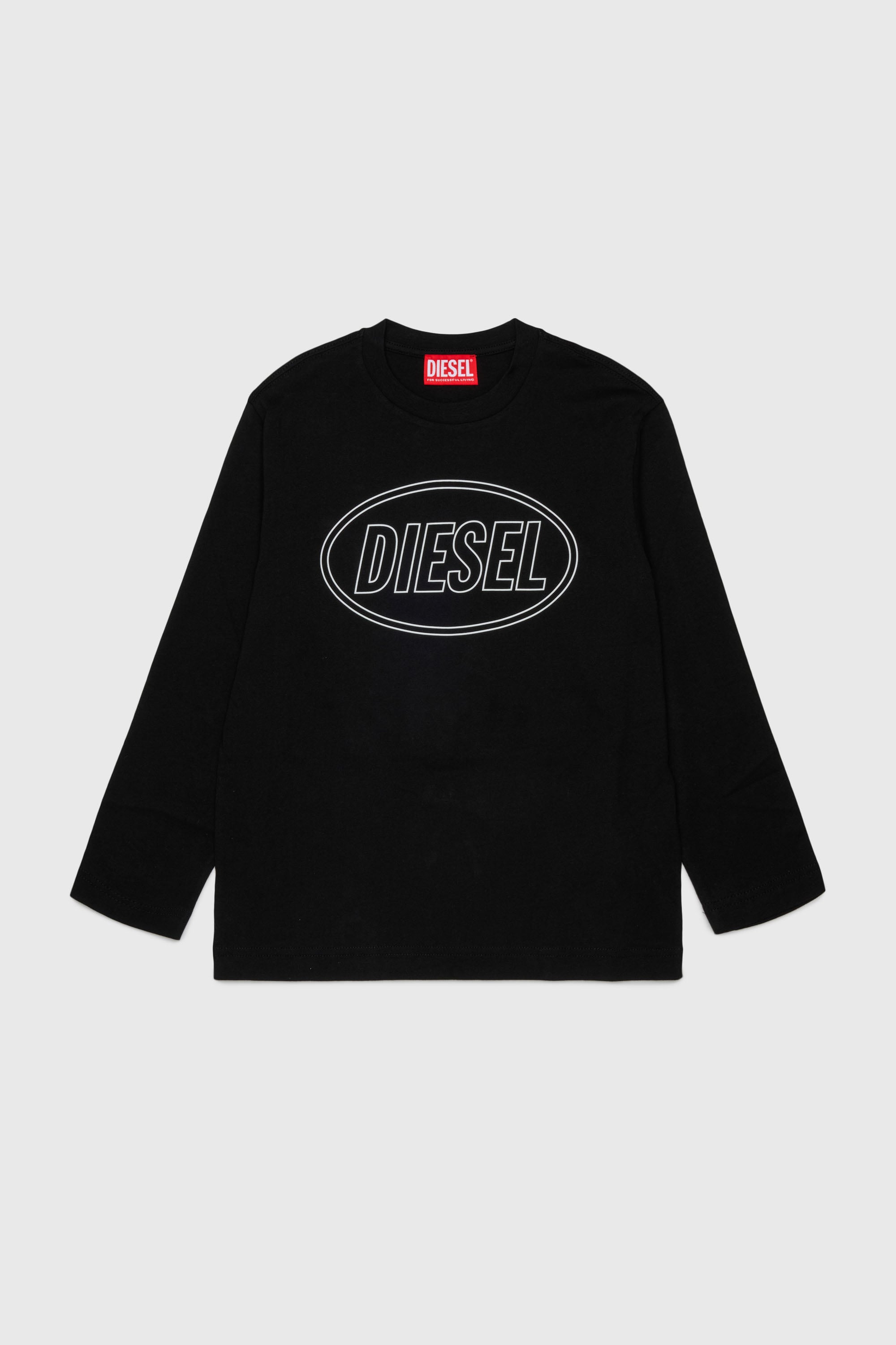 Diesel - TCIRCLELS OVER, Camiseta de manga larga con Logo Oval D Hombre in Negro - 1