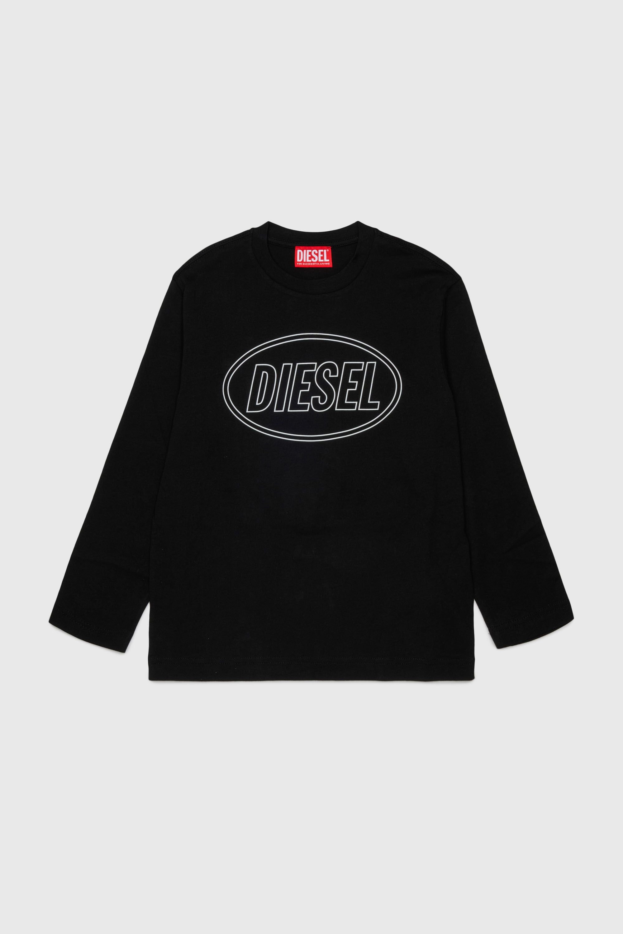 Diesel - TCIRCLELS OVER, Camiseta de manga larga con Logo Oval D Hombre in Negro - 1