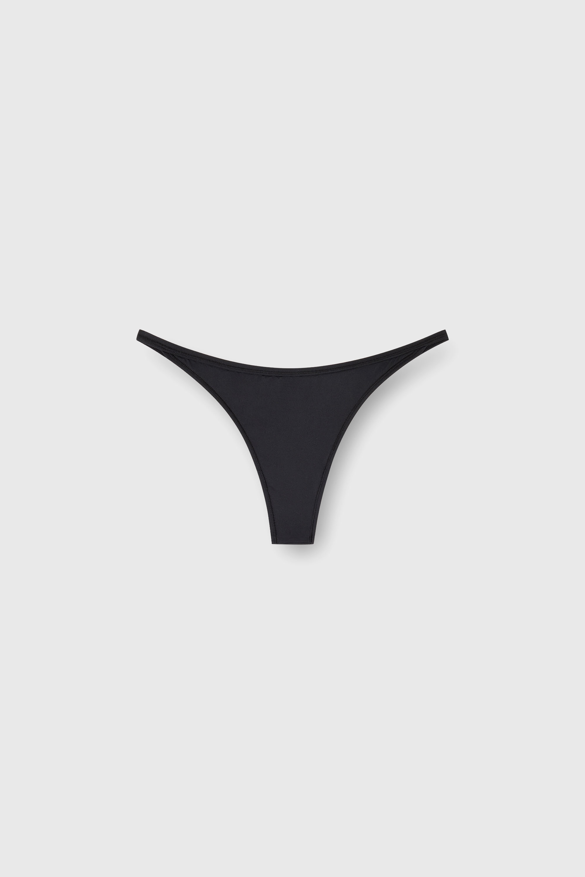 Diesel - ADRIENNE-UTLT, Tanga de nailon con detalle met&aacute;lico Oval D Mujer in Negro - 2