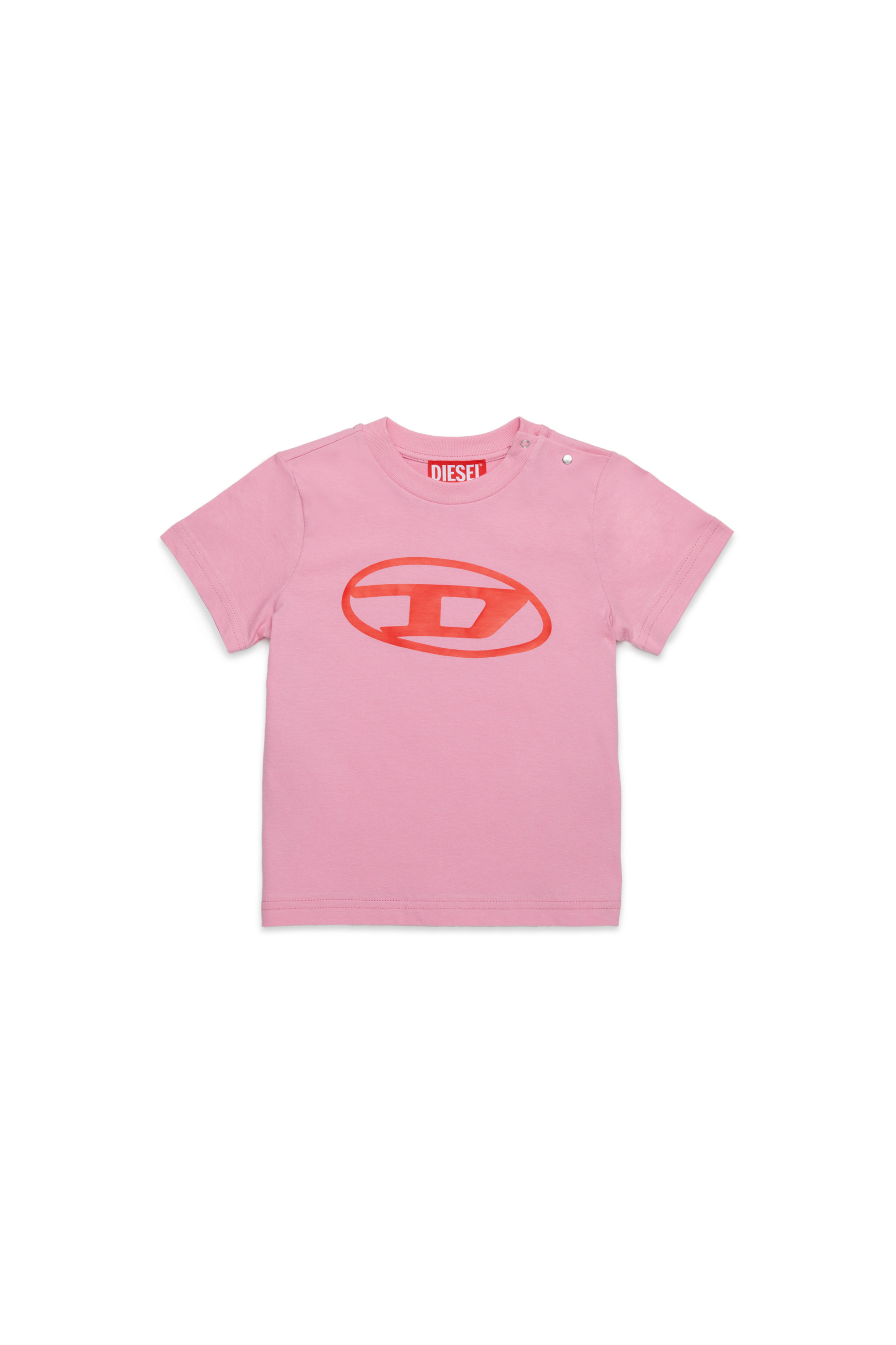 Diesel - TCERB, Camiseta con logotipo Oval D Unisex in Rosa - 1