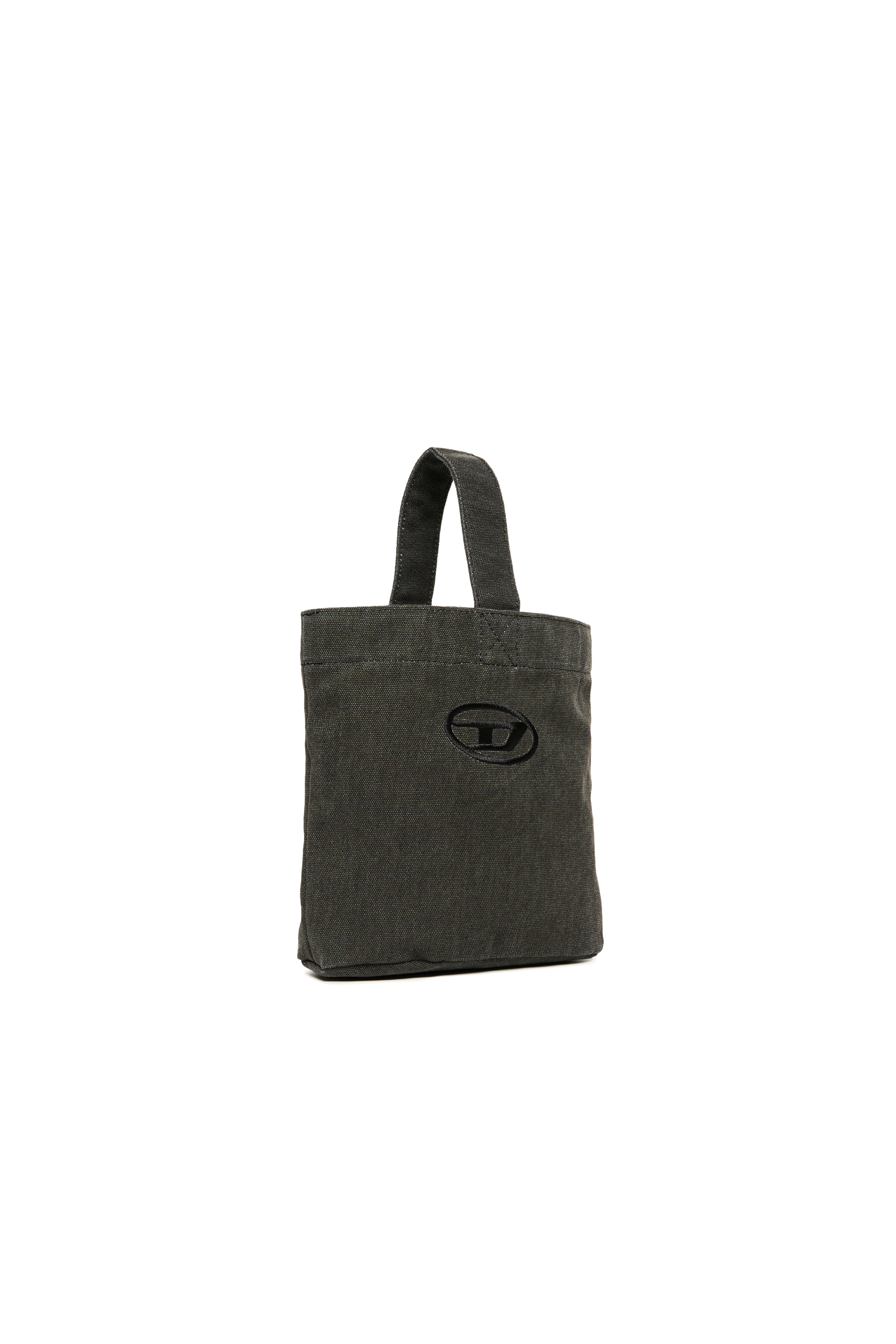 Diesel - WMATTIS, Bolso tipo cubo de lona con bordado Oval D Mujer in Negro - 3