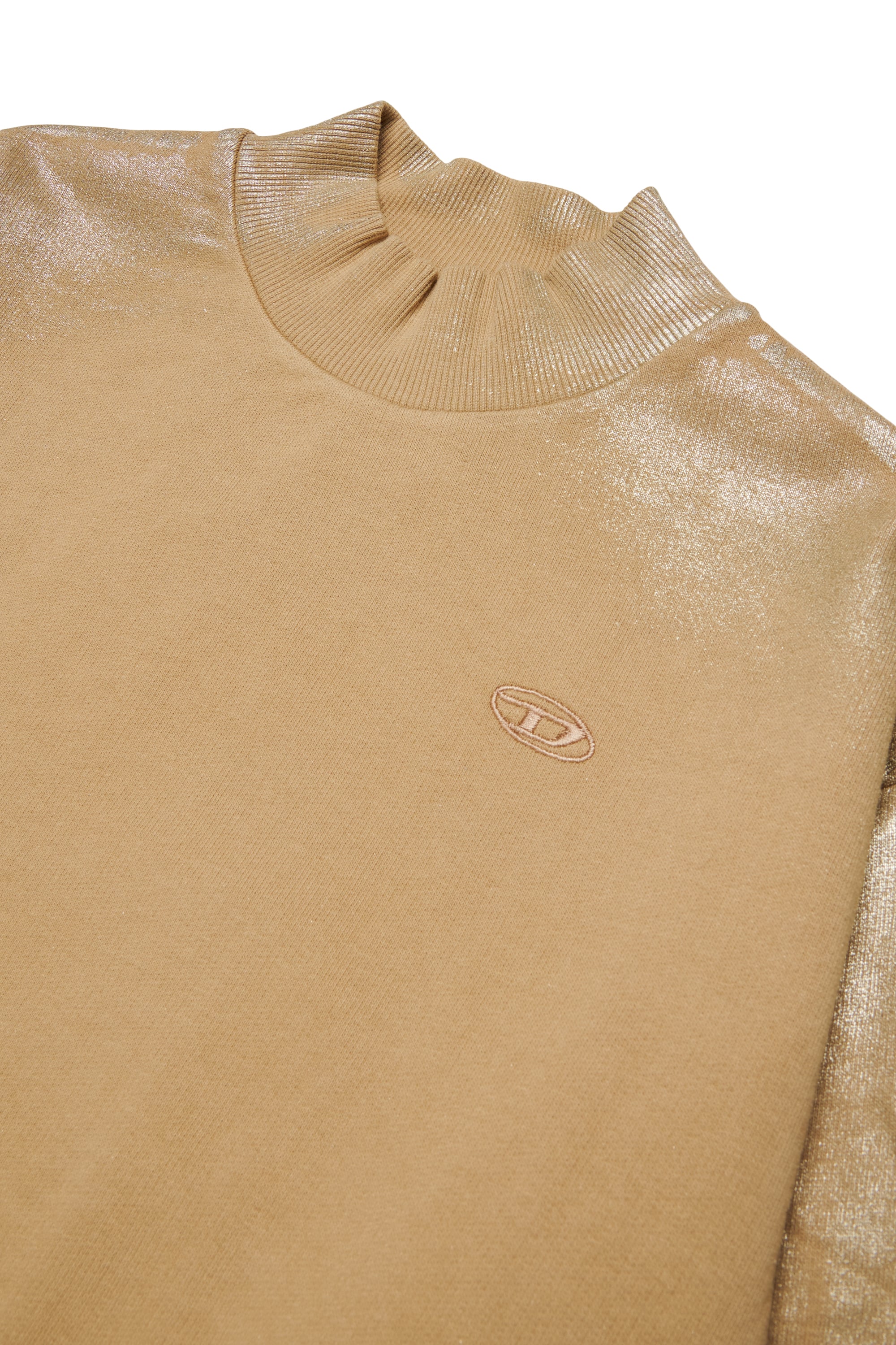 Diesel - SFALEXNS1, Sudadera con mangas de efecto met&aacute;lico Mujer in Marr&oacute;n - 3