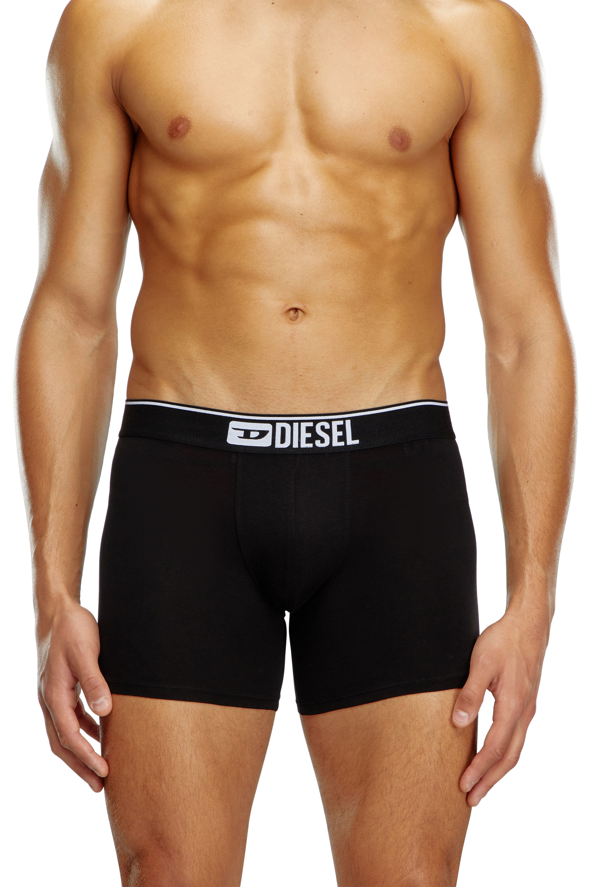 Diesel - UMBX-SEBASTIANTHREEPAC, Paquete de tres bóxers ajustados largos lisos Hombre in Multicolor - 3