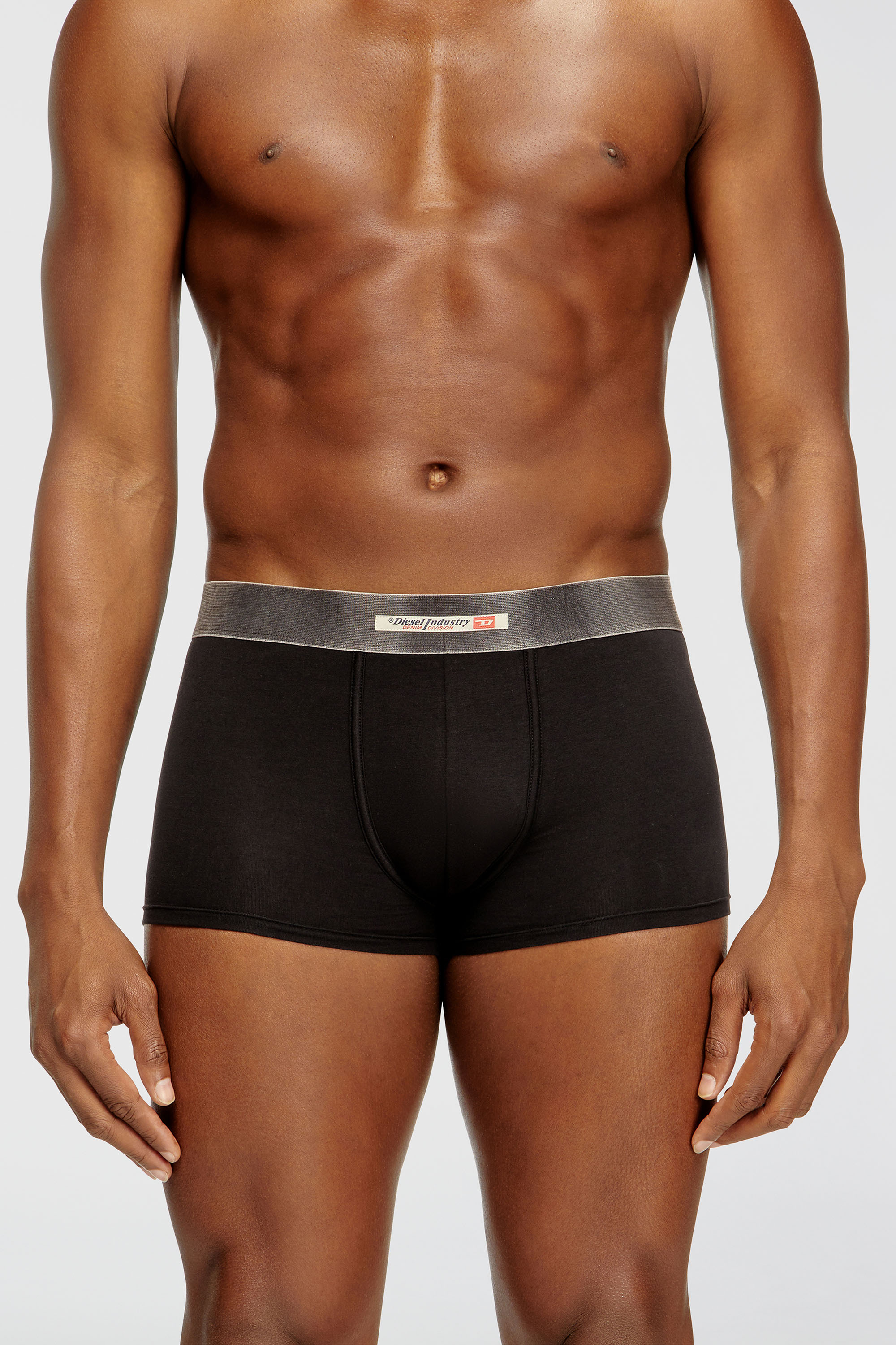 Diesel - DAMIEN-DNM-3PACK, Paquete de tres b&oacute;xers de algod&oacute;n el&aacute;stico con cinturilla de sat&eacute;n Hombre in Negro - 2