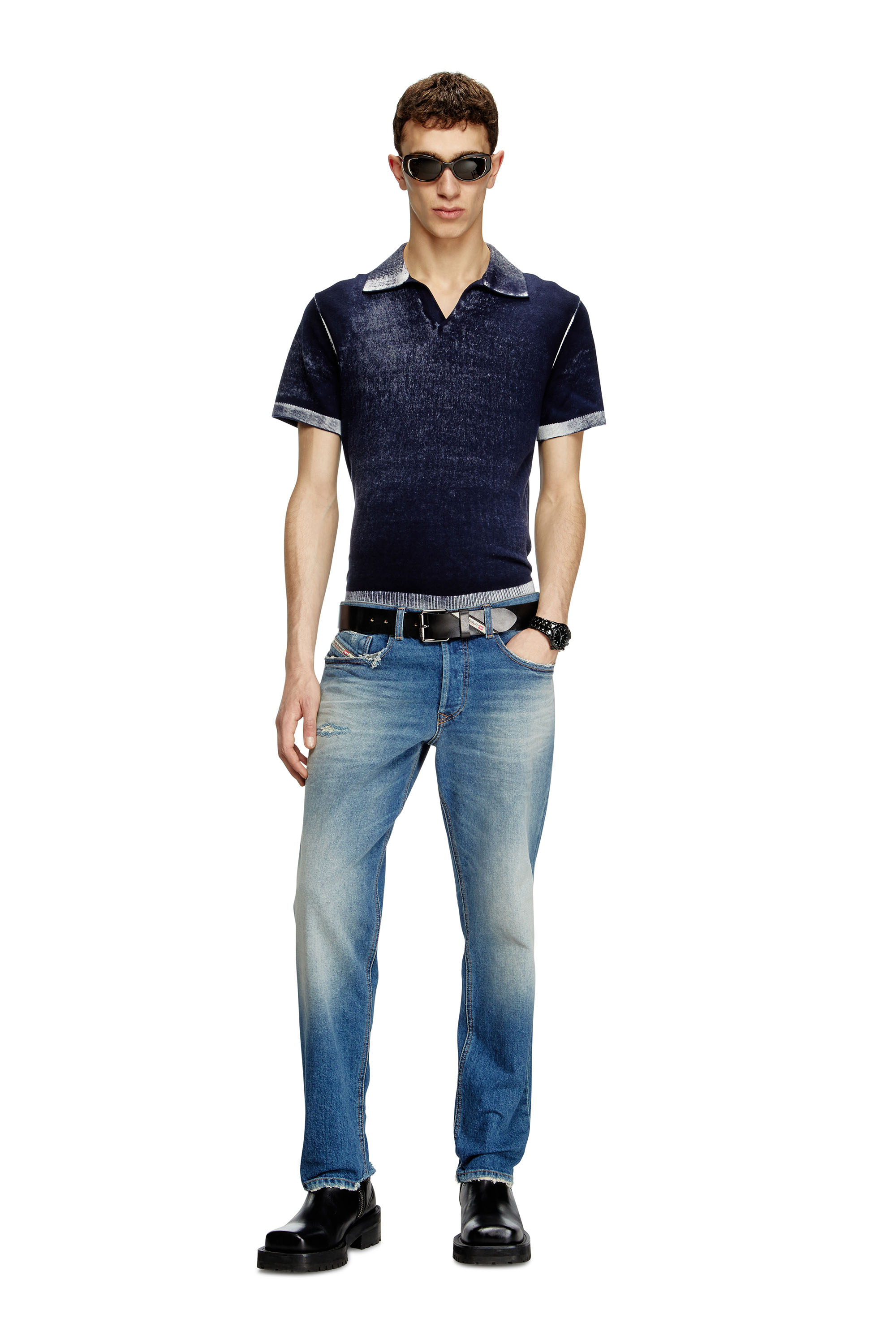 Diesel - Regular Jeans 2023 D-Finitive 0BMBY Hombre, Azul medio - 2