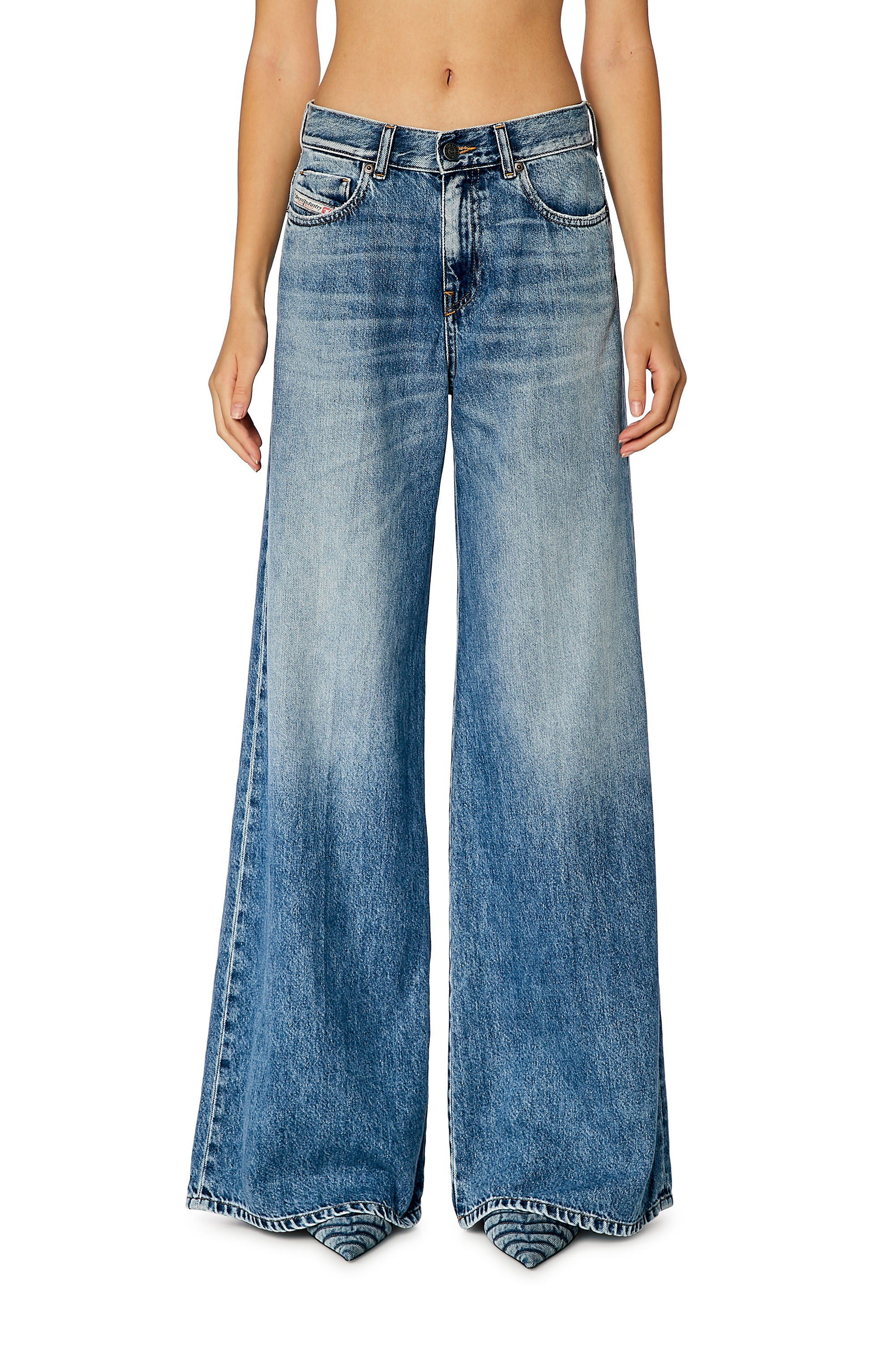 Diesel - Flare Jeans 1978 D-Akemi 09H95 Mujer, Azul medio - 3