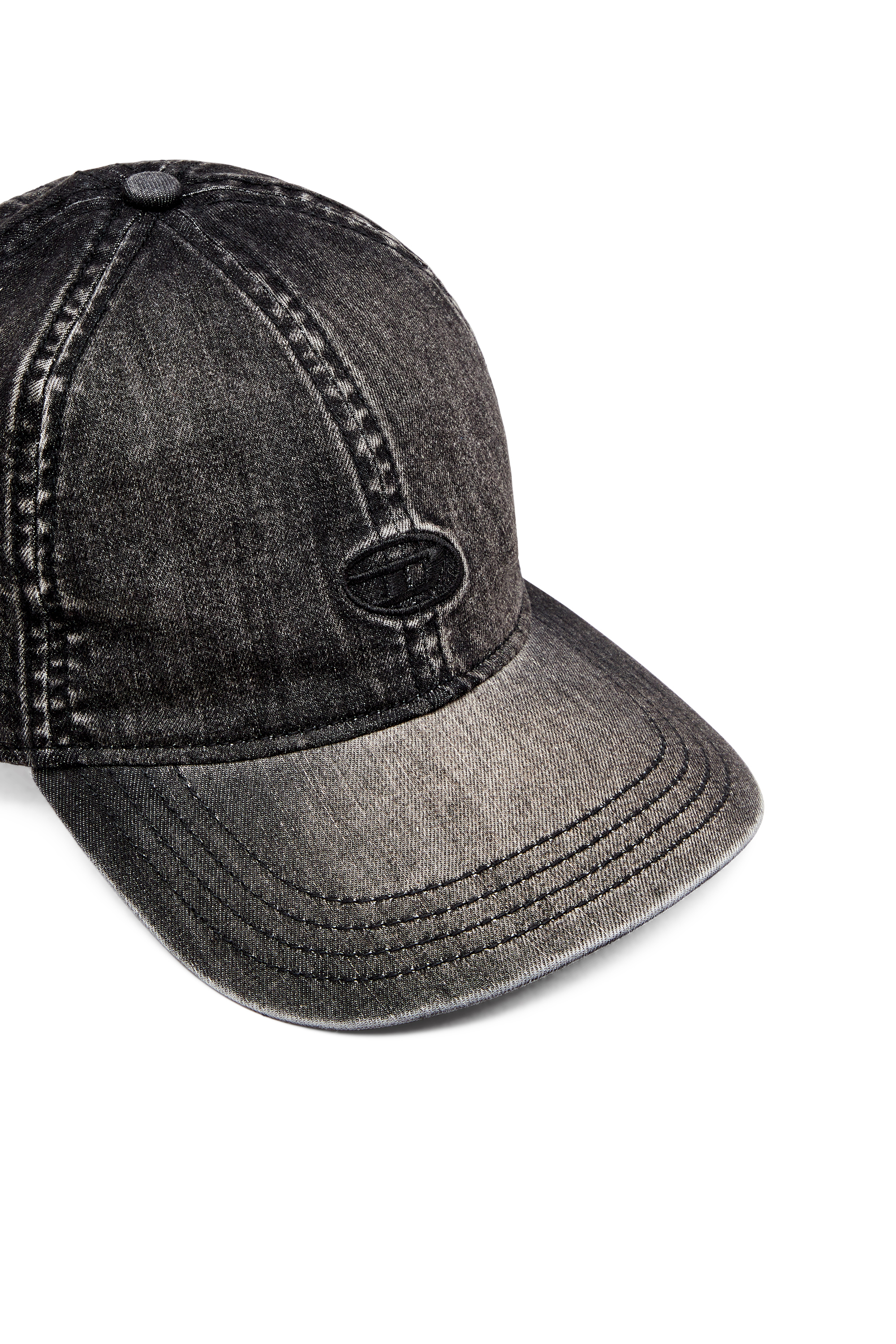 Diesel - C-GABLE-BLACK, Gorra de denim elástico negro claro Hombre in Negro - 4