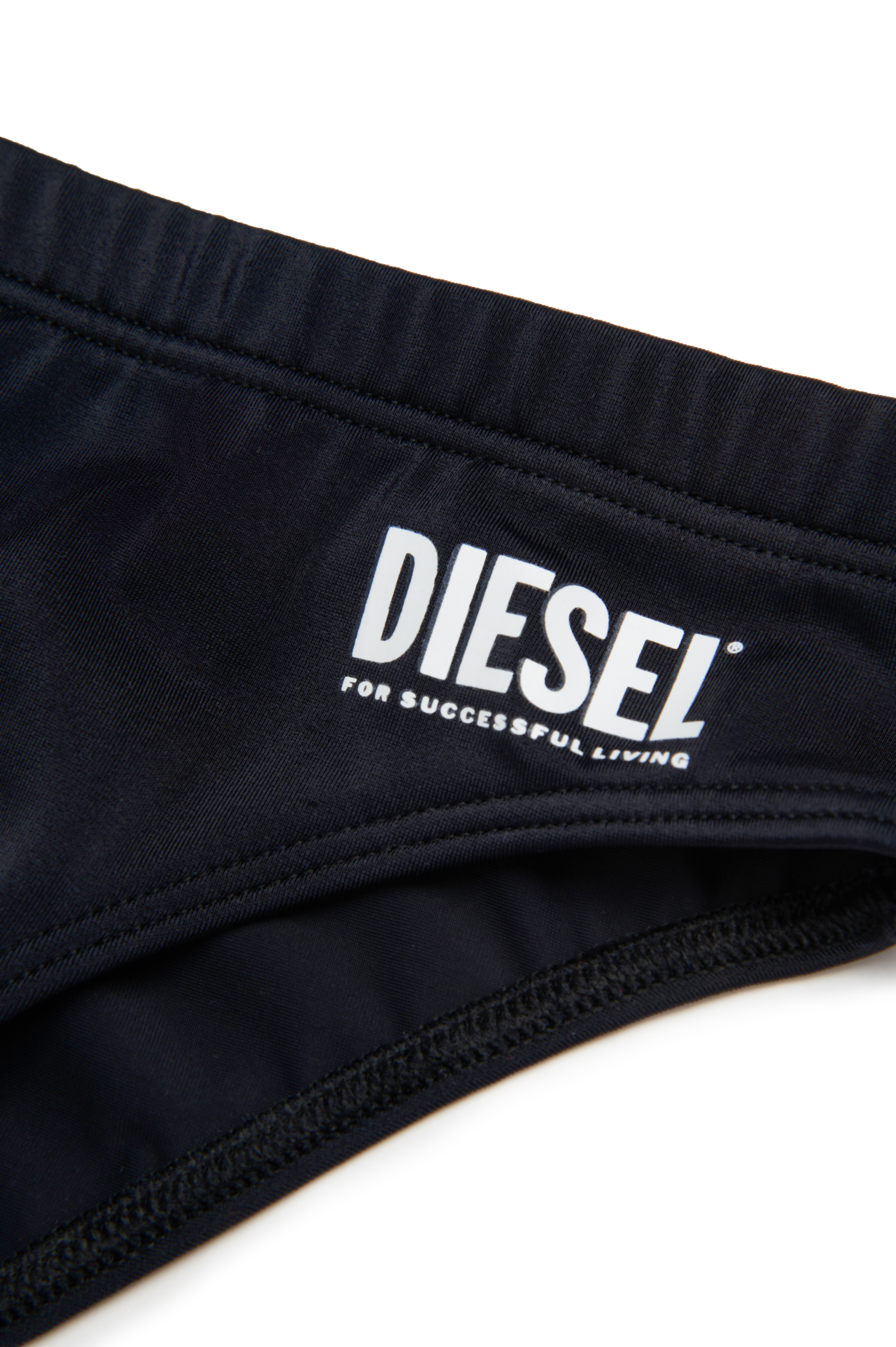 Diesel - MESP, Slip de baño con estampado del logotipo Hombre in Negro - 3
