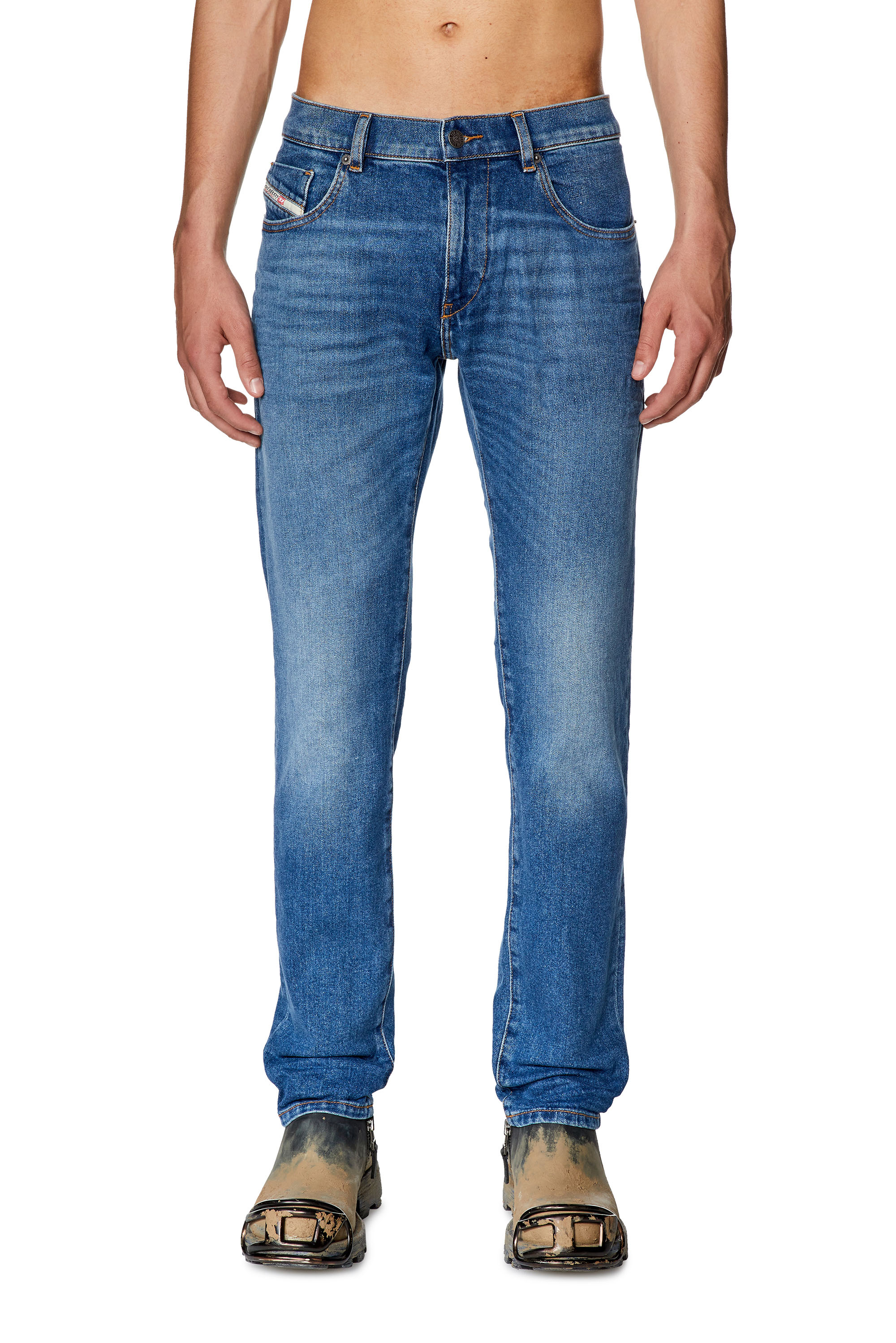 Diesel - Slim Jeans 2019 D-Strukt 0ENAT, Azul medio - Image 2