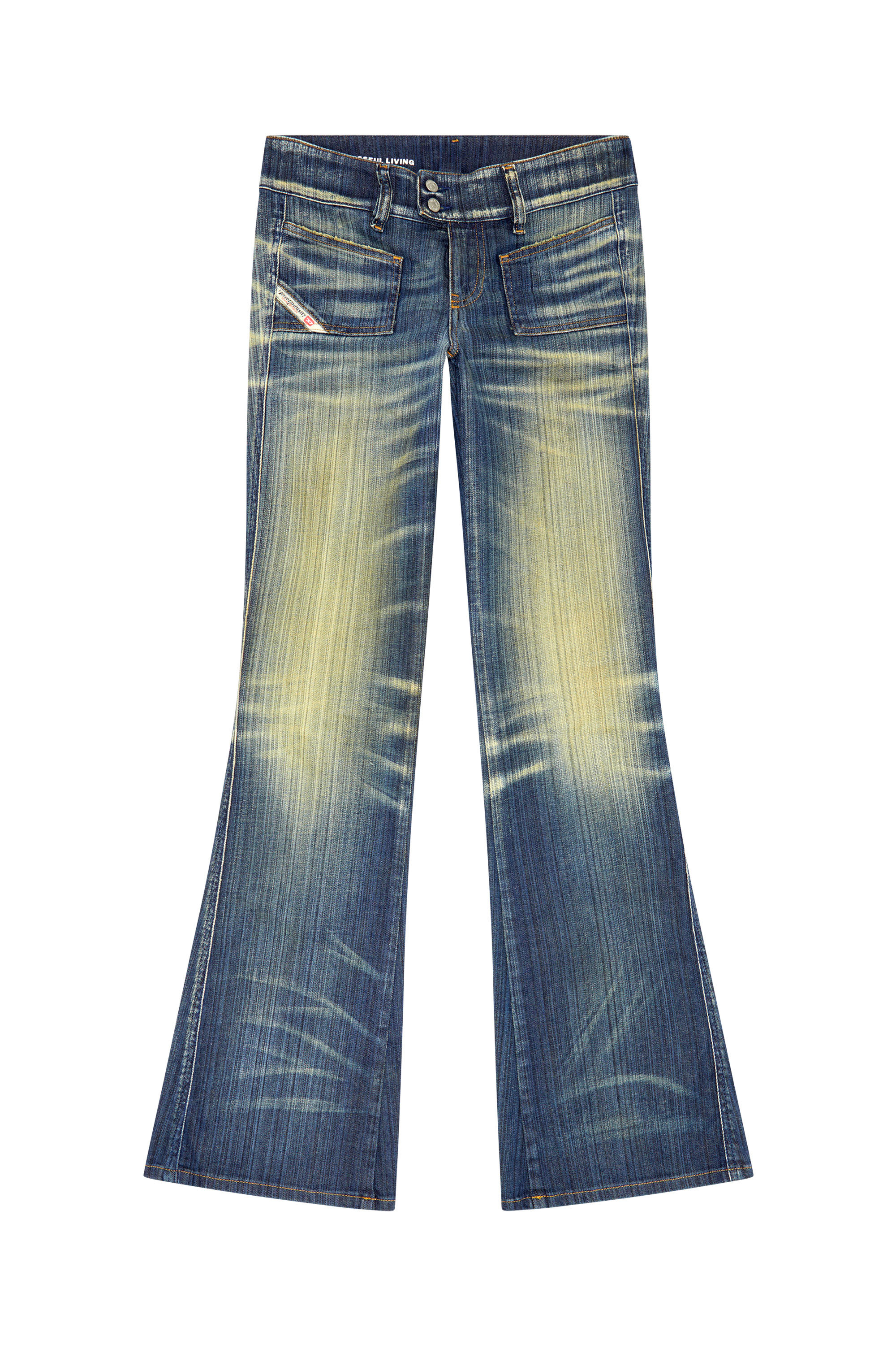 Diesel - Bootcut and Flare Jeans D-Hush 09J46, Azul Oscuro - Image 3