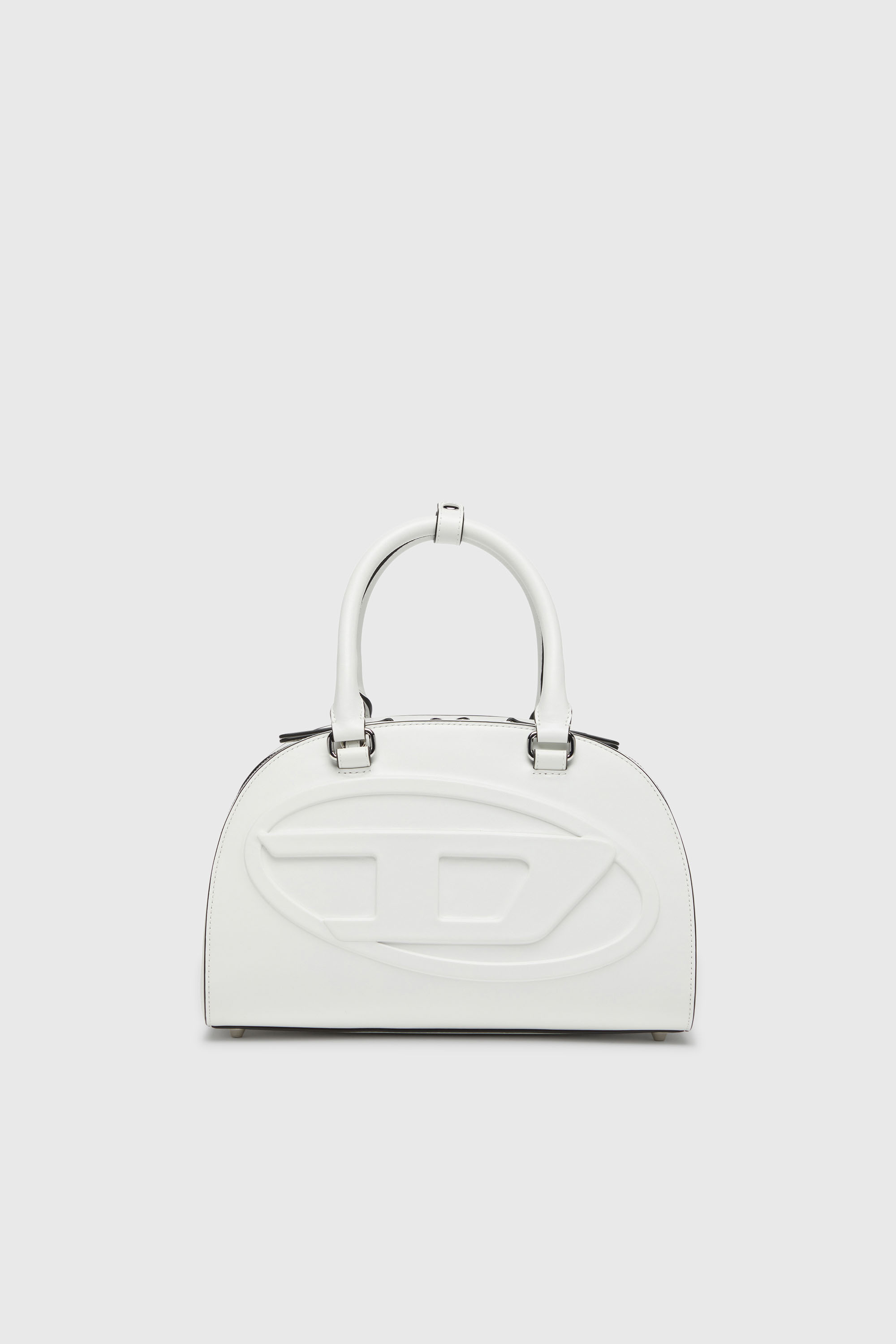 Diesel - 1DR DOME TOP HANDLE, 1DR Dome-Bolso bowling de cuero Mujer in Blanco - 1