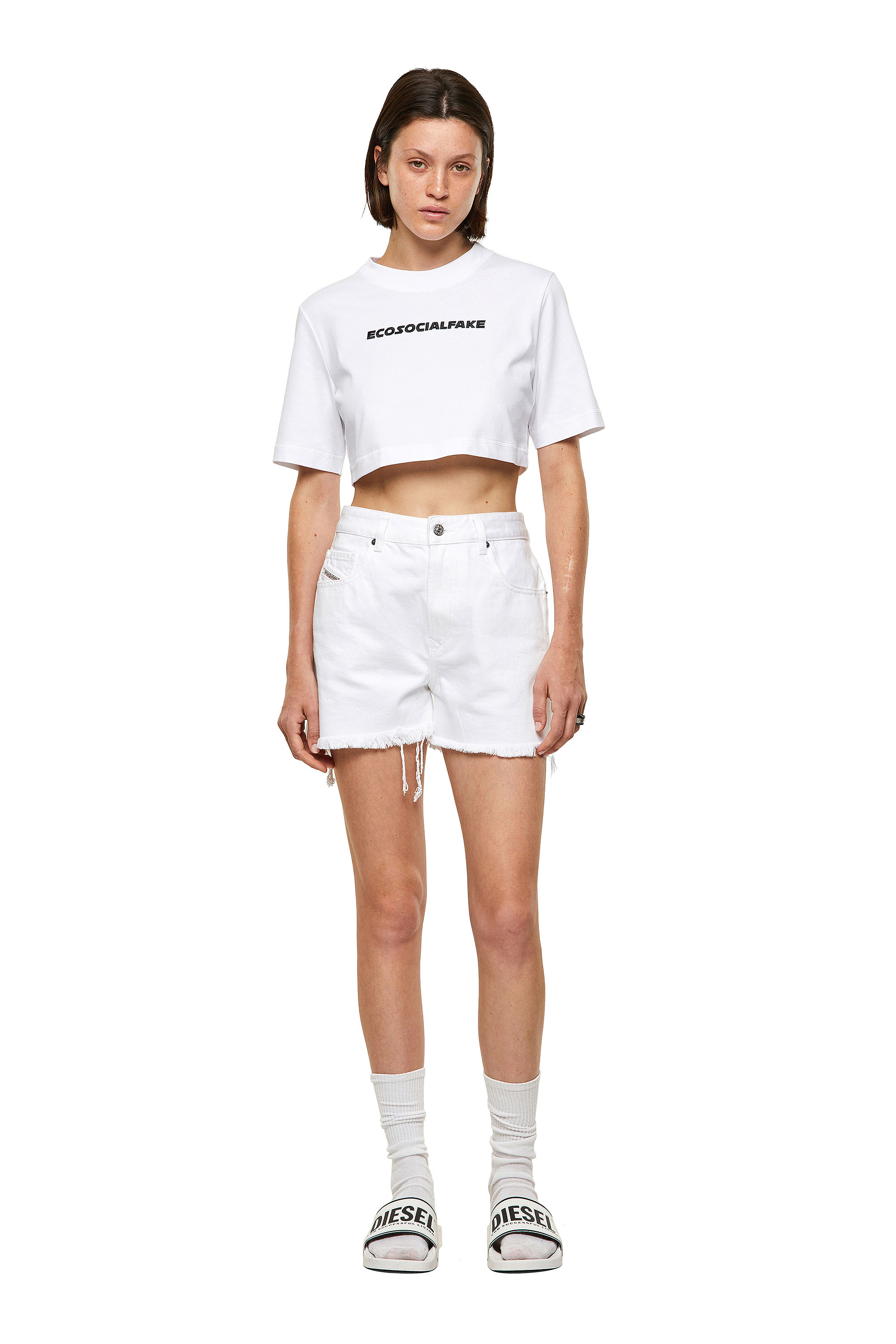 T-RECROP, Blanco - Camisetas