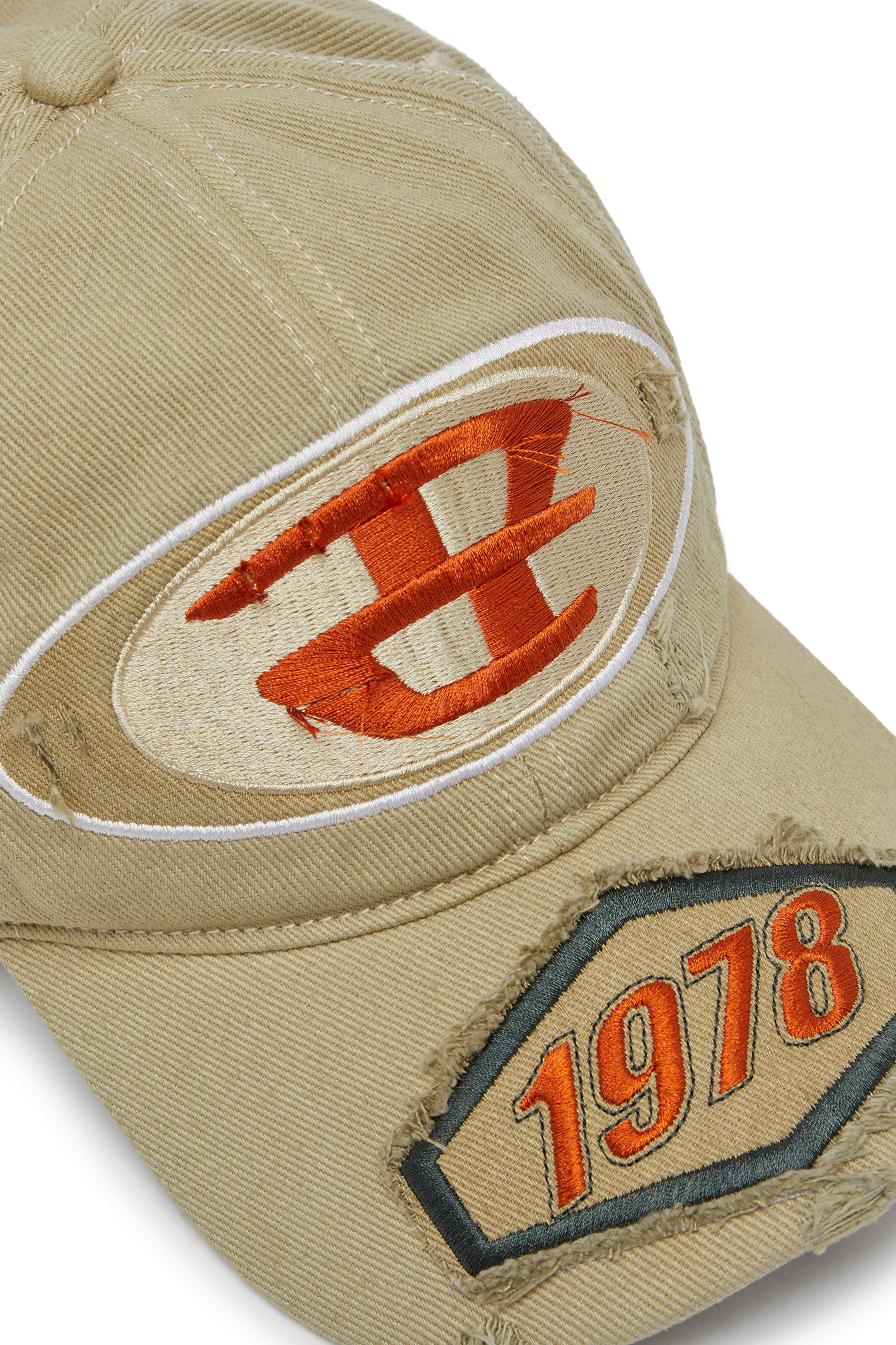 Diesel - C-BRAFF, Gorra de b&eacute;isbol con parches bordados Hombre in Marr&oacute;n - 3