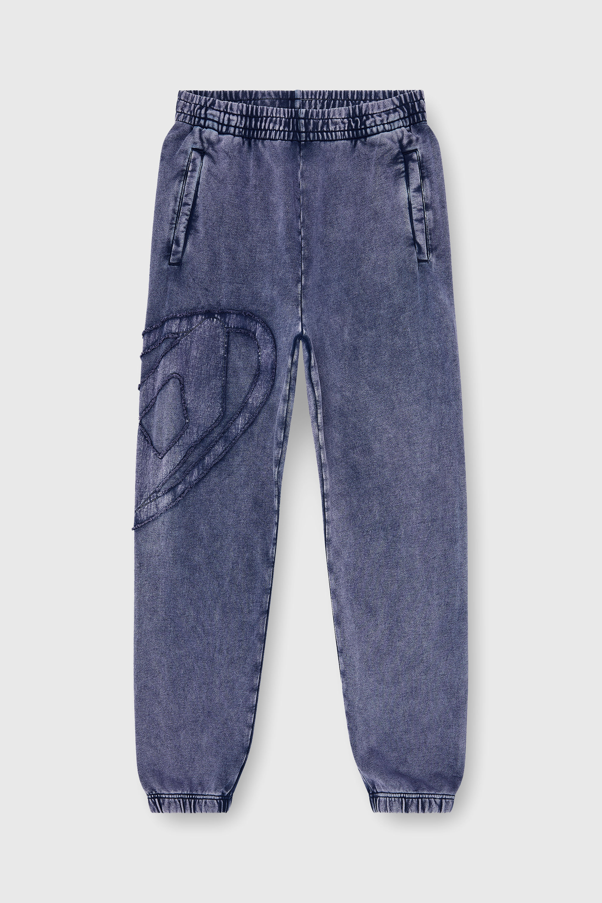 Diesel - P-MARKY-DEN, Pantalones de algod&oacute;n org&aacute;nico con parche Oval D Hombre in Azul marino - 2