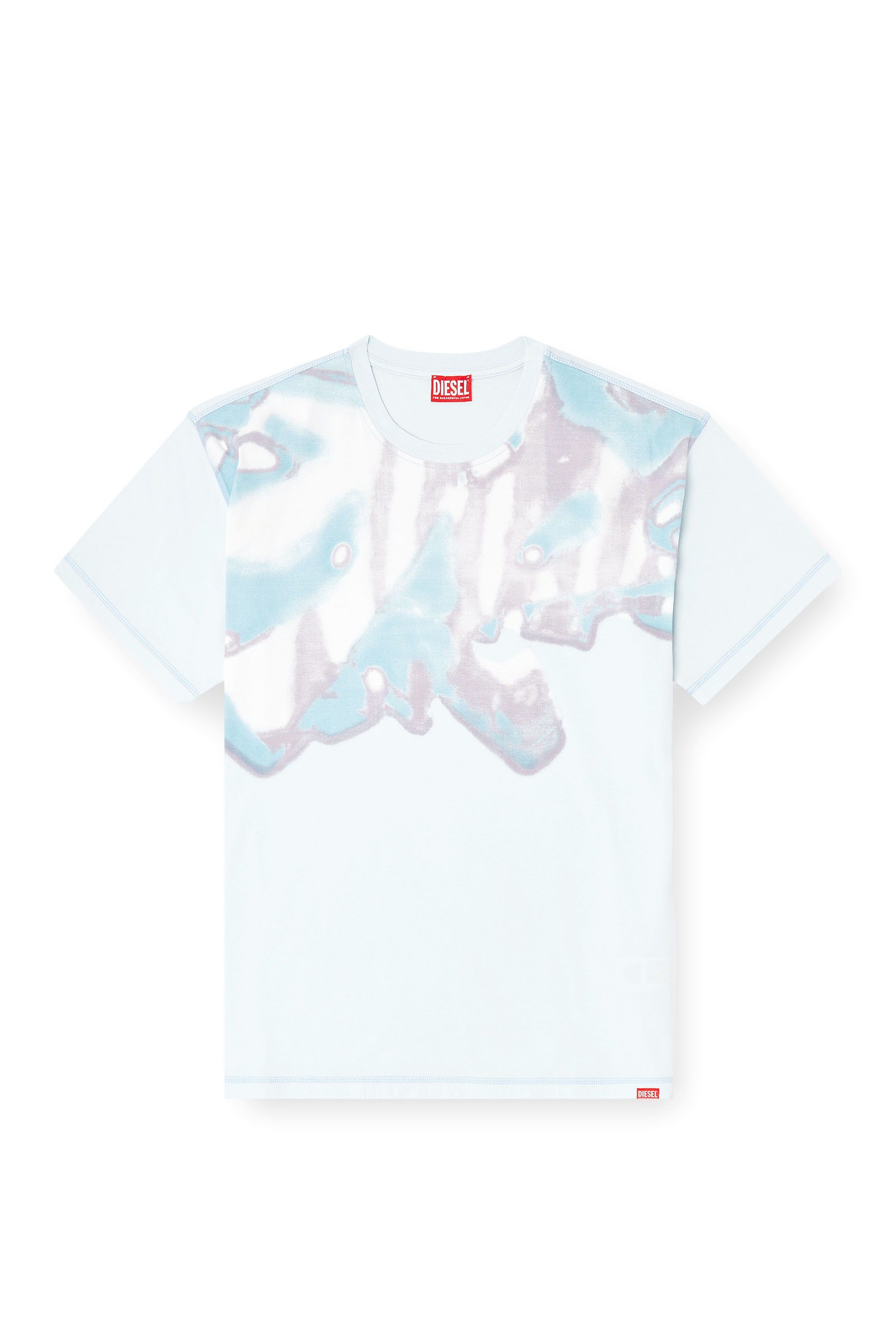 Diesel - T-GASPARD-IHBJ, Camiseta con estampado gráfico desteñido Hombre in Azul marino - 3