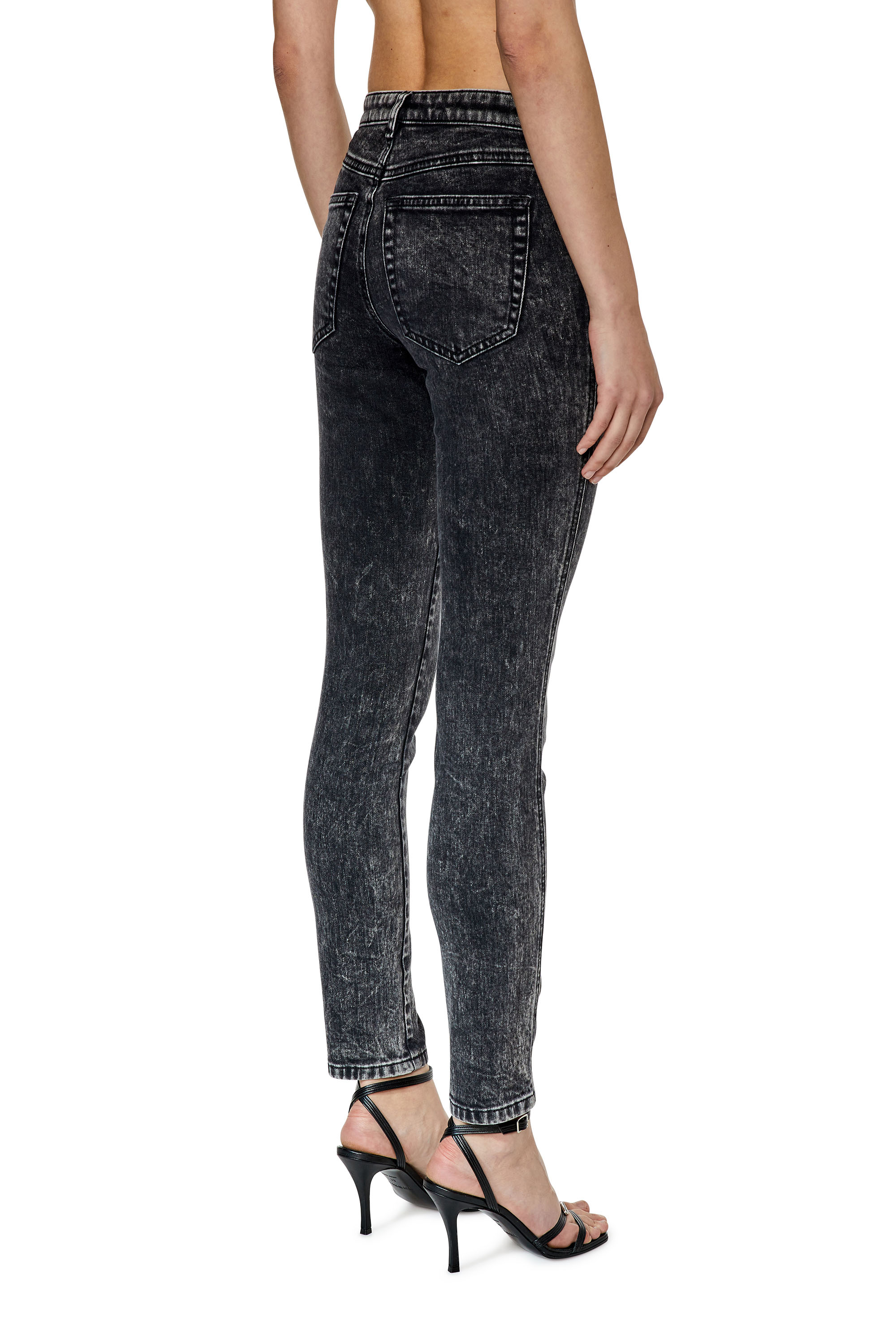 Diesel - Skinny Jeans 2015 Babhila 0ENAN, Negro/Gris oscuro - Image 3