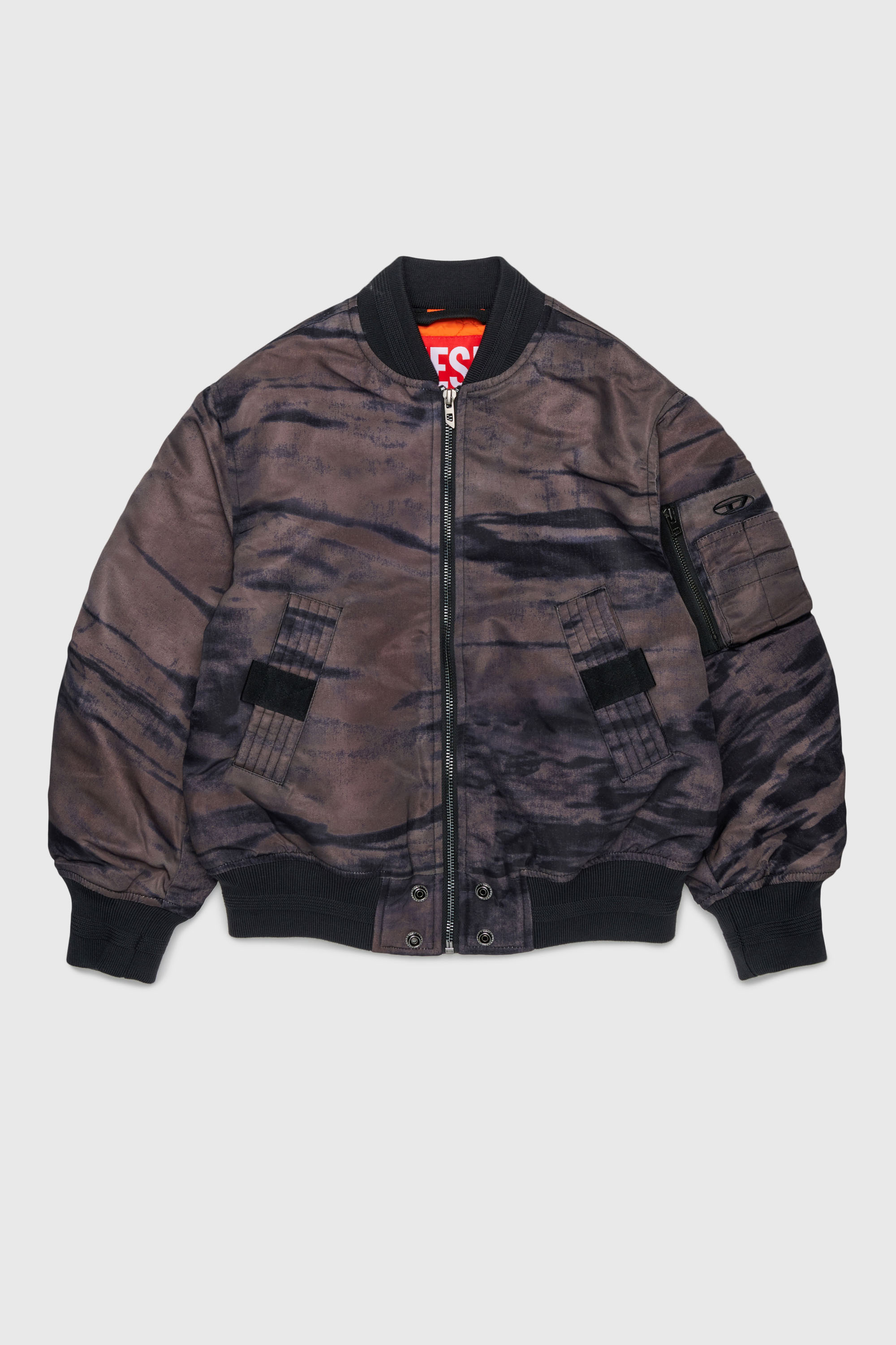 Diesel - JAKEPSDLBZ, Chaqueta bomber de nailon con forro acolchado Hombre in Verde - 1