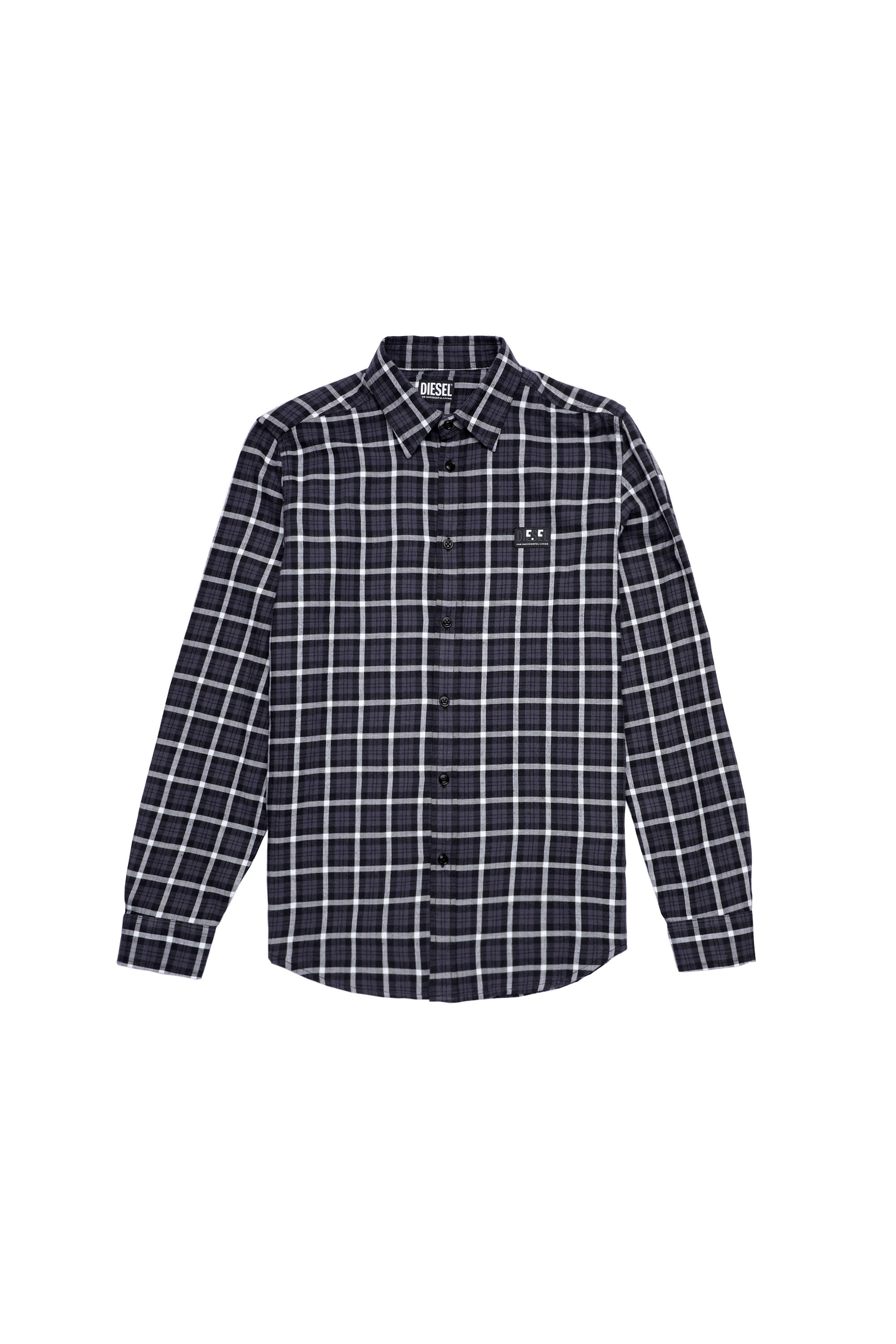 S-MOI-CHK-A, Blanco/Negro - Camisas