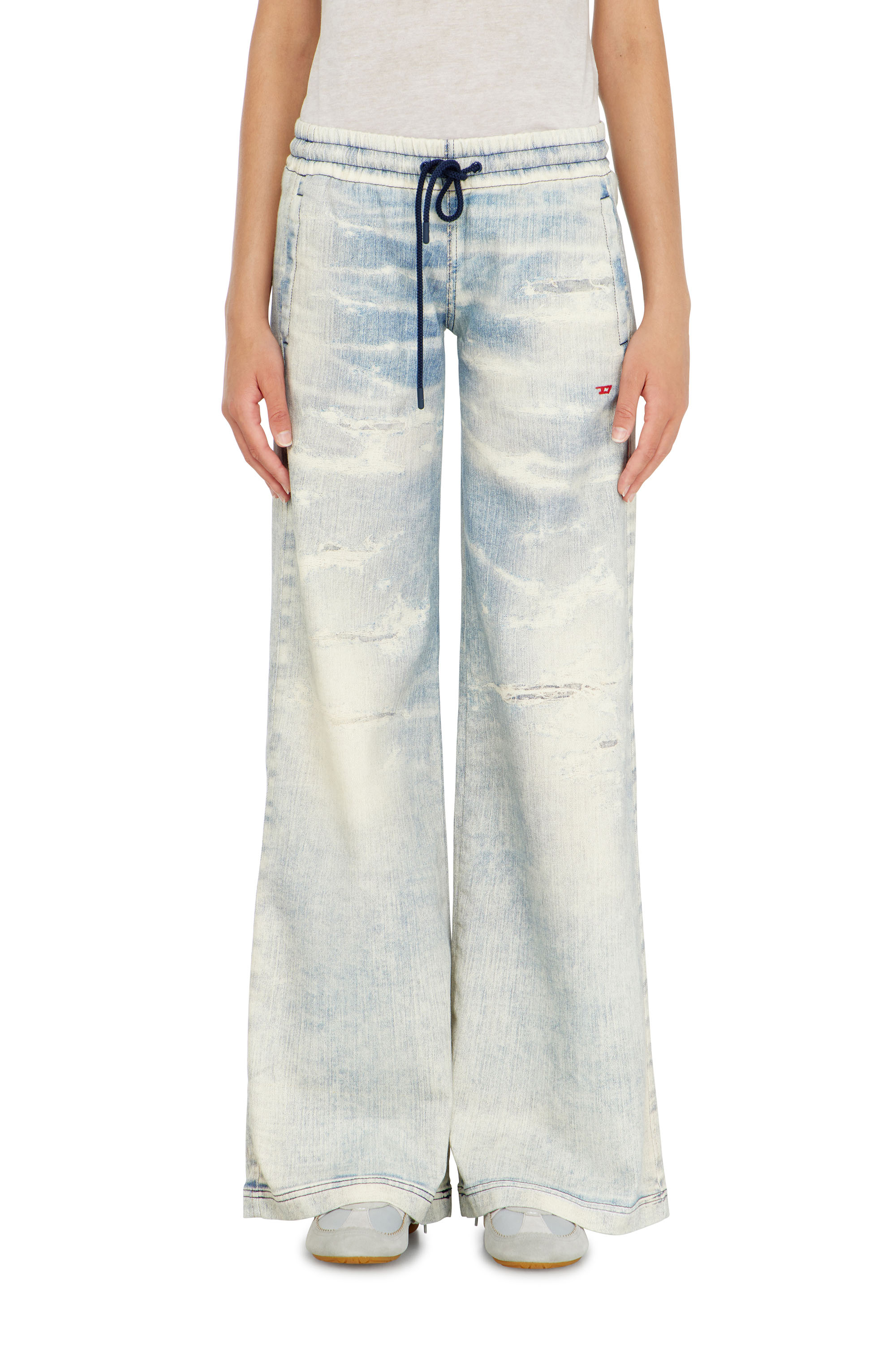 Diesel - Relaxed 2078 D-Ainty Joggjeans&reg; 068XM Mujer, Azul Claro - 2
