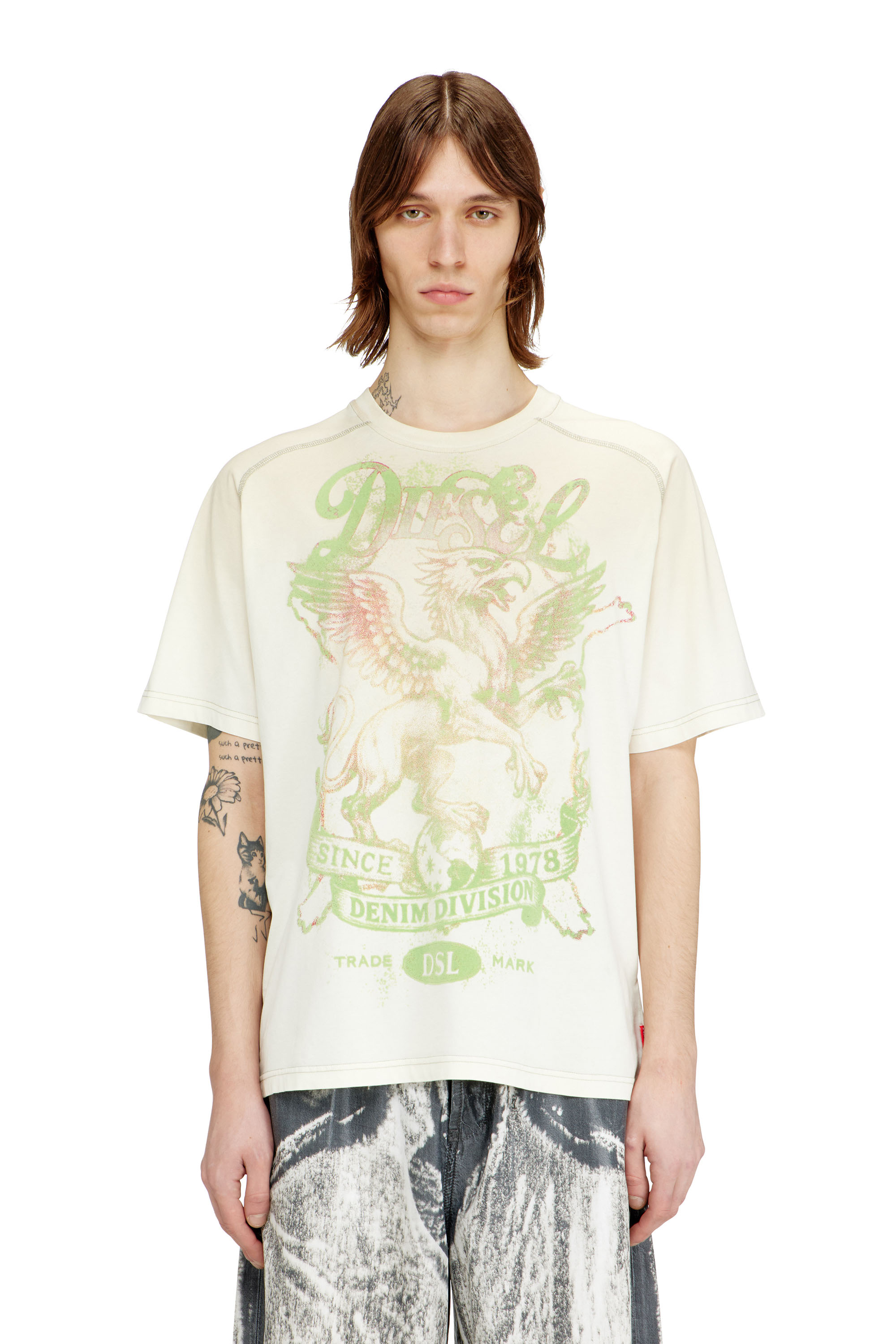 Diesel - T-GRIFFO, Camiseta con estampado de grifo Hombre in Multicolor - 1