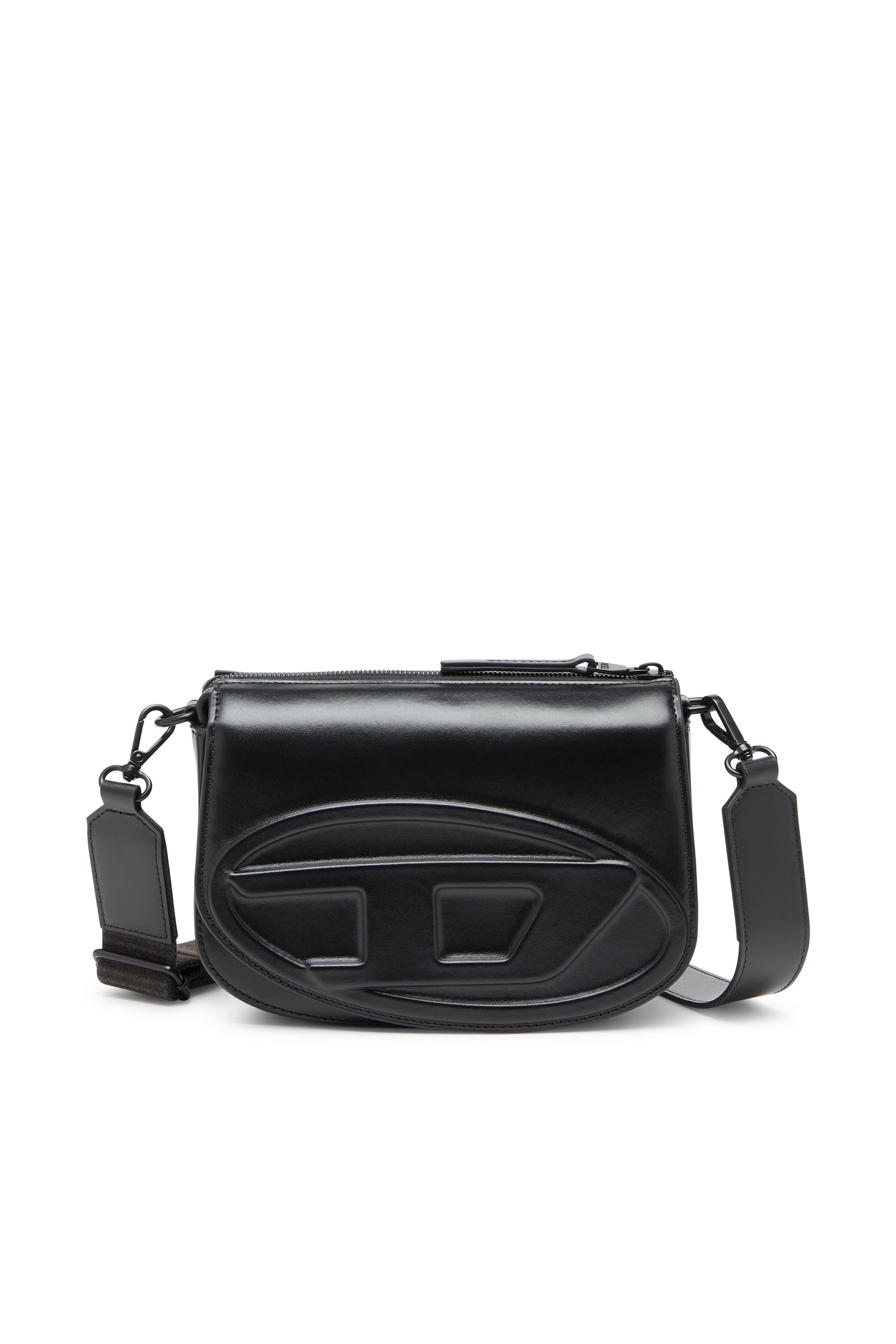 Diesel - 1DR CAMERA BAG, 1DR-Bolso tipo cámara de cuero de primera calidad Unisex in Negro - 1