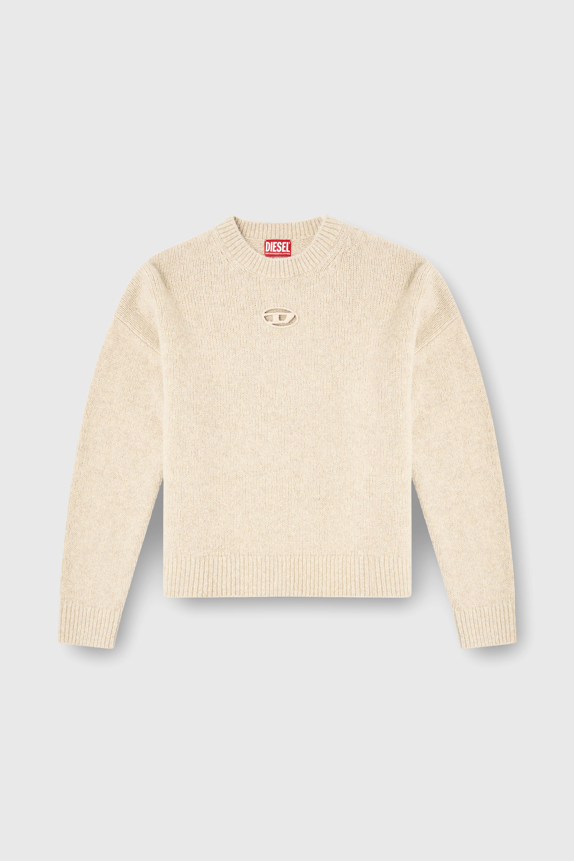 Diesel - M-AREETA, Jersey de mezcla de lana y alpaca Mujer in Beige - 2