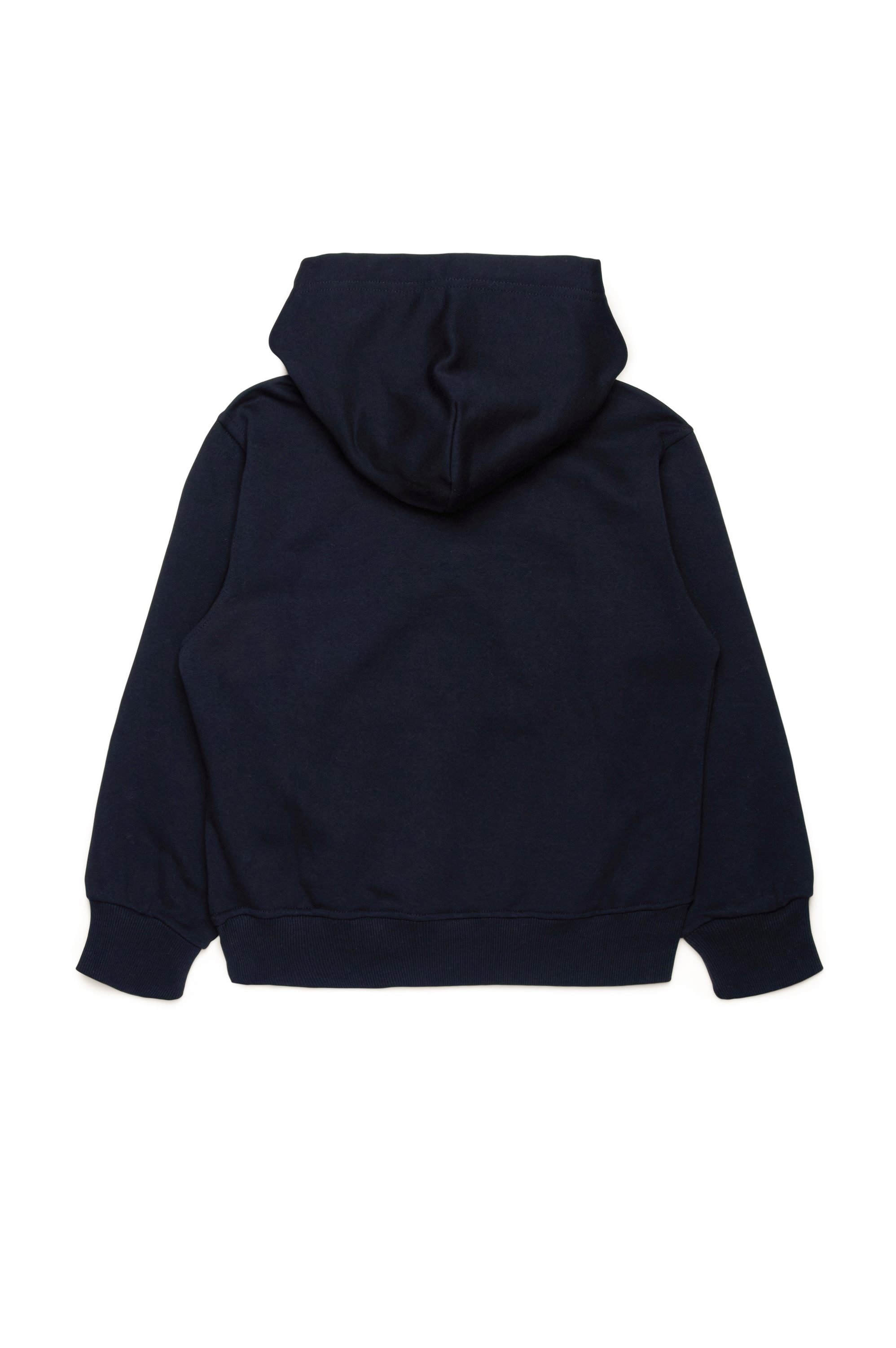 Diesel - SGINNHOODL5 OVER, Sudadera con capucha con logotipo manchado Hombre in Negro - 2