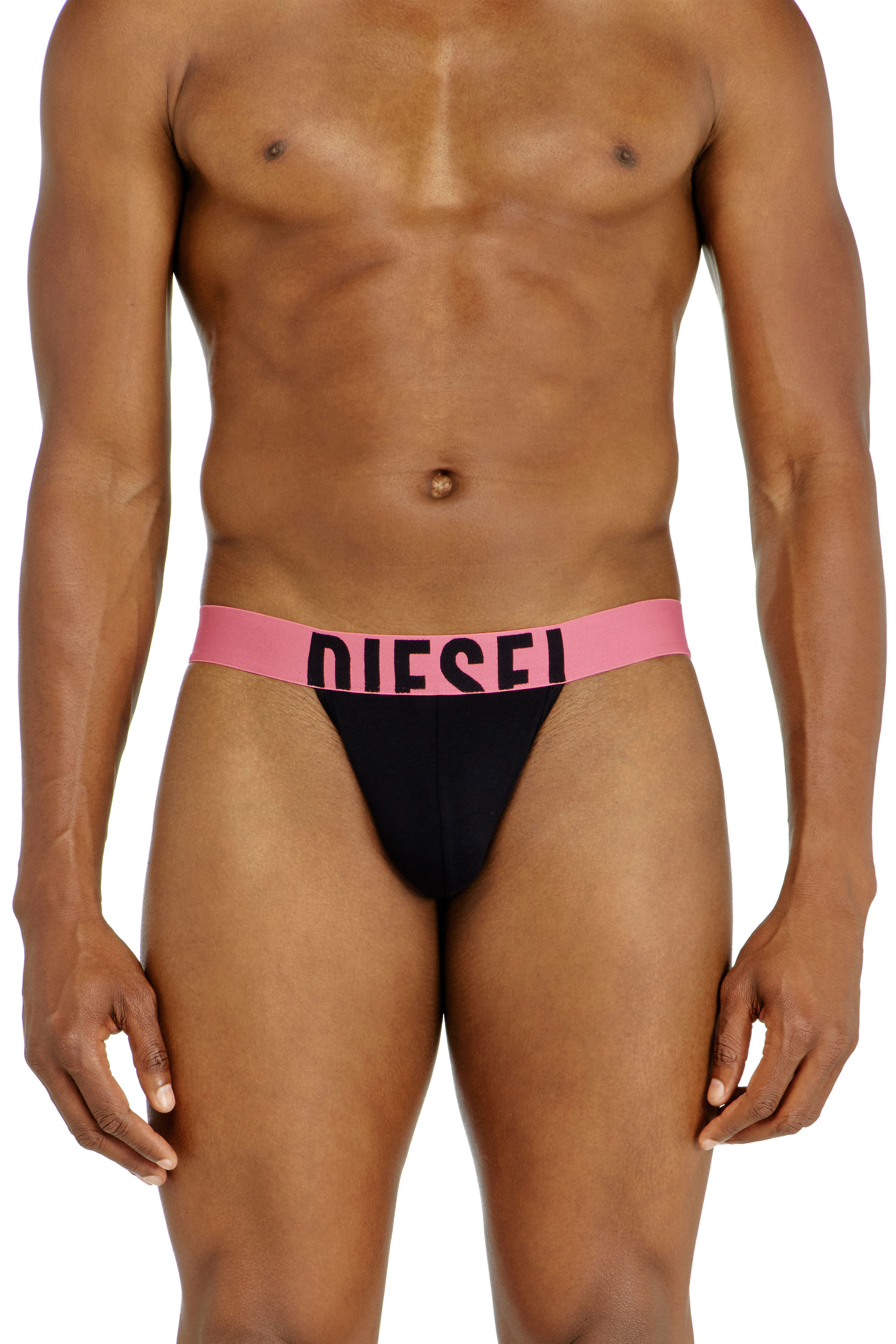 Diesel - FRITZ-D-POP-3PACK, Pack de tres tangas con cintura de logo llamativo Hombre in Negro - 1