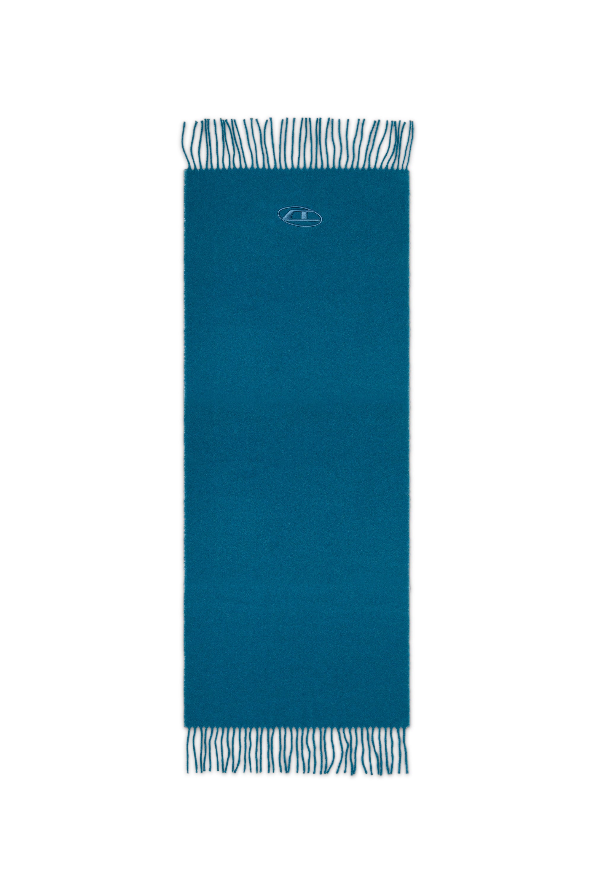 Diesel - S-IMON-D-LONG, Bufanda de mezcla de lana con bordes de flecos Hombre in Azul marino - 2