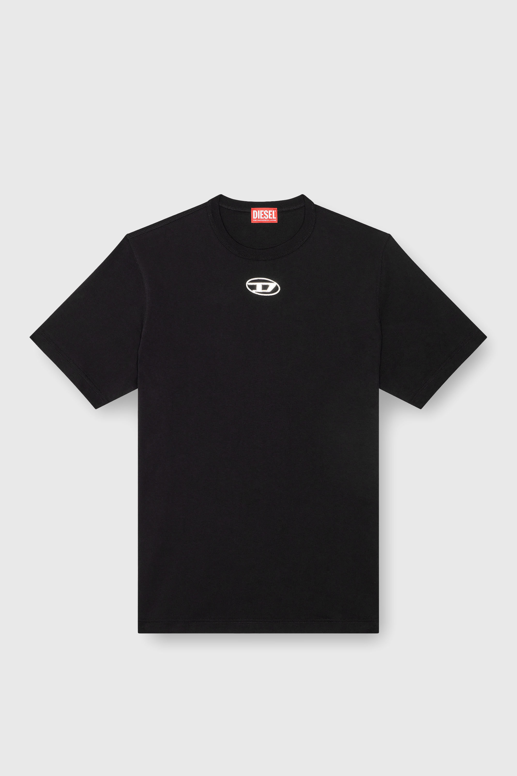 Diesel - T-ADJUST-OD, Camiseta con Oval D met&aacute;lico Hombre in Negro - 2