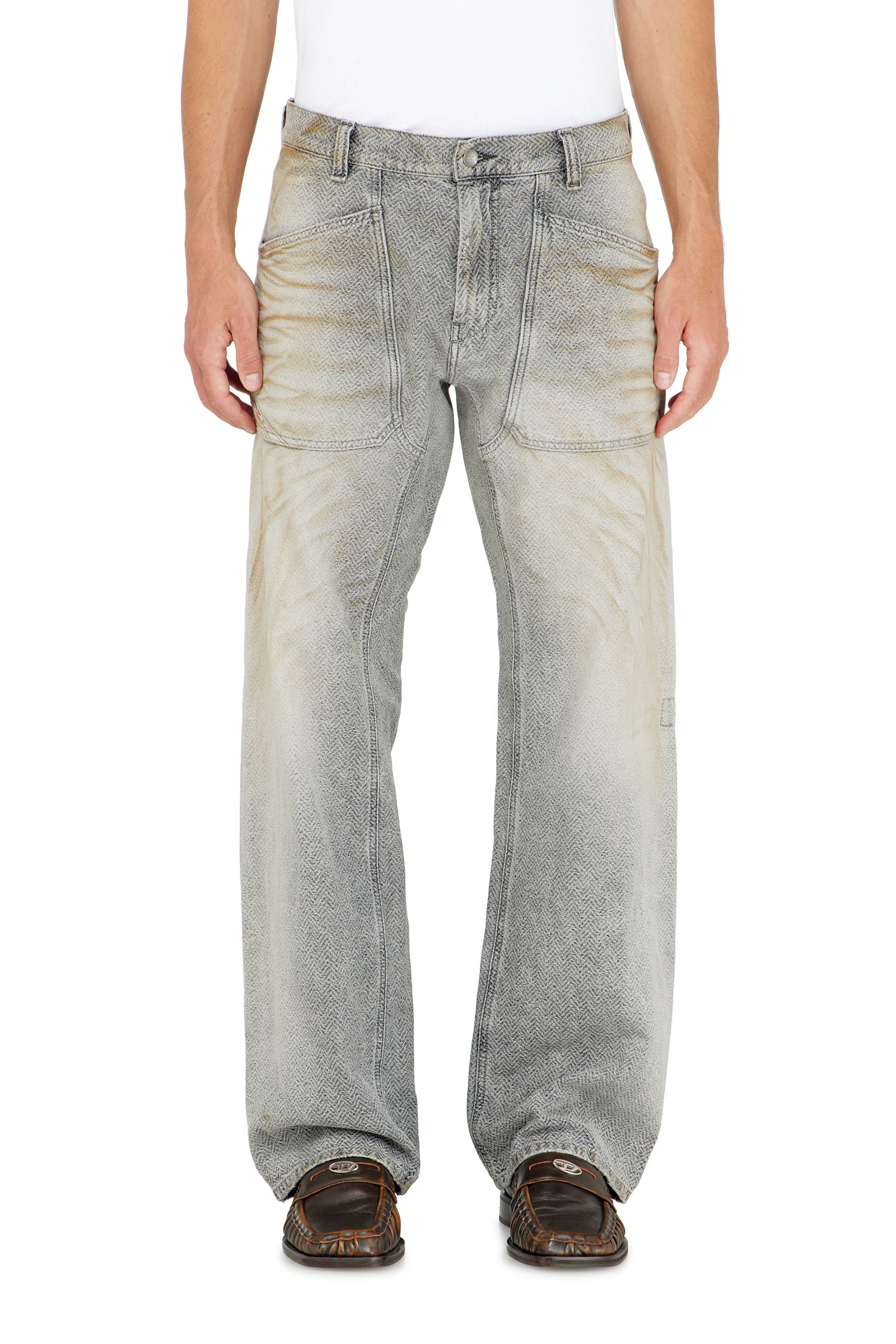 Diesel - Relaxed Jeans D-Zeta 09Q11 Hombre, Gris - 4