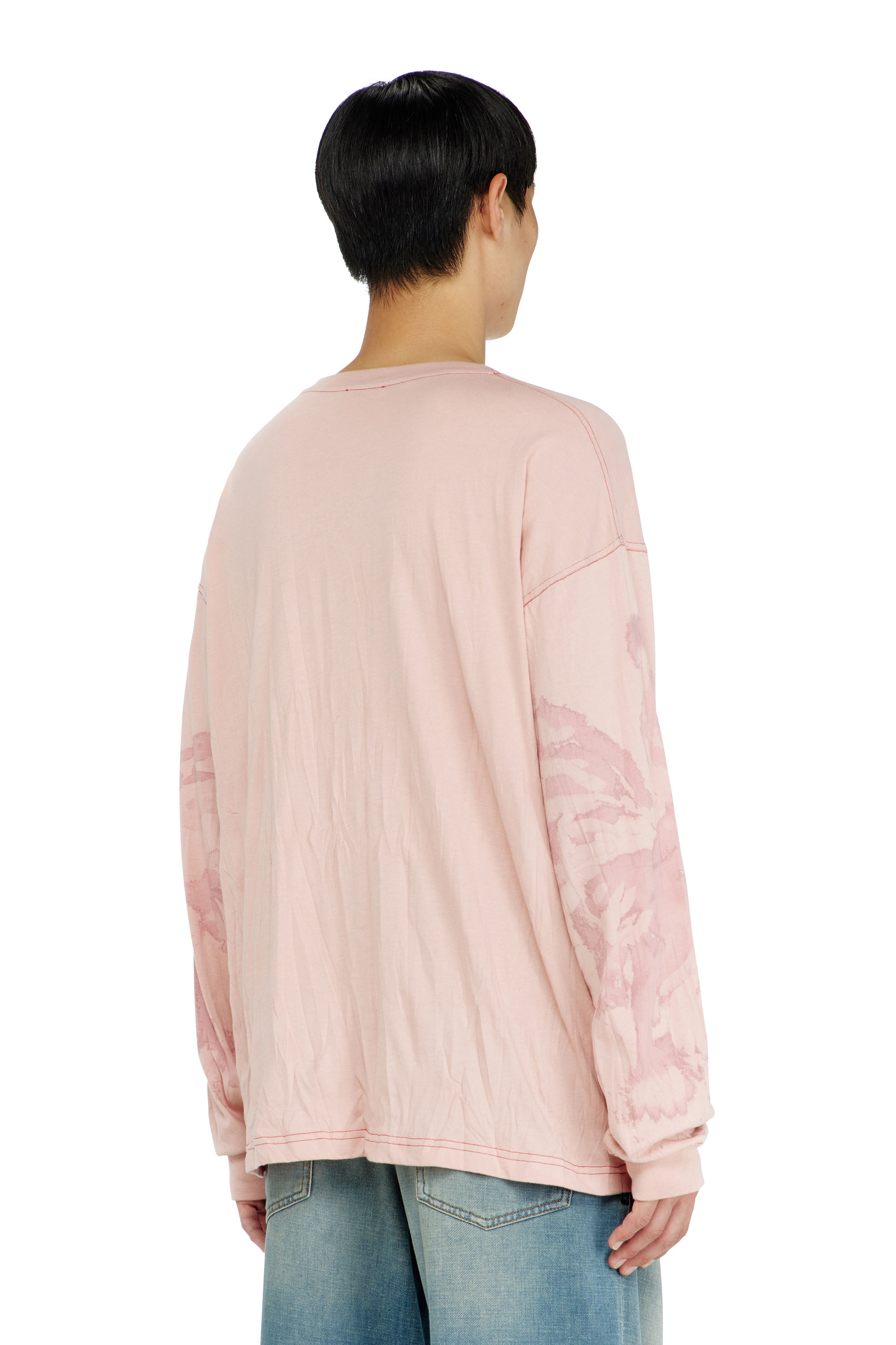 Diesel - T-BOXT-LS-AA4, Camiseta relaxed de manga larga con estampado irregular Hombre in ToBeDefined - 4