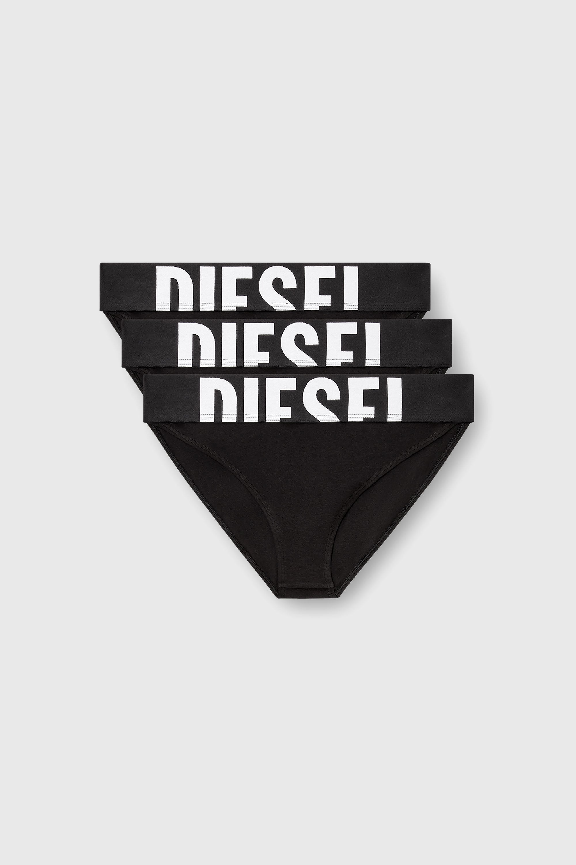 Diesel - LOLA-D-POP-3PACK, Paquete de tres bragas con logotipo recortado Mujer in Negro - 1