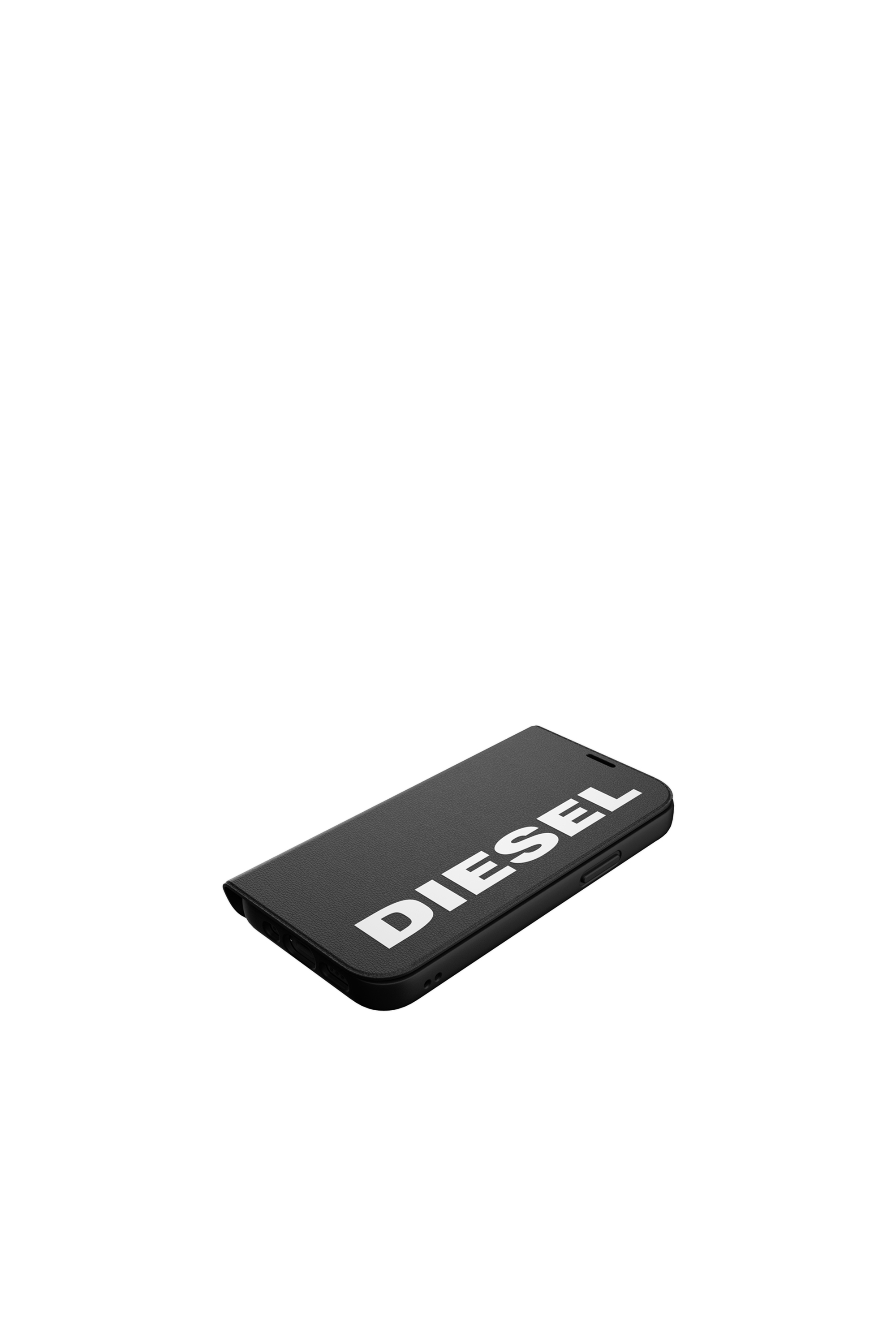 Diesel - 42485 BOOKLET CASE, Unisex Funda con tarjetero por iPhone 12 Mini in Negro - Image 4