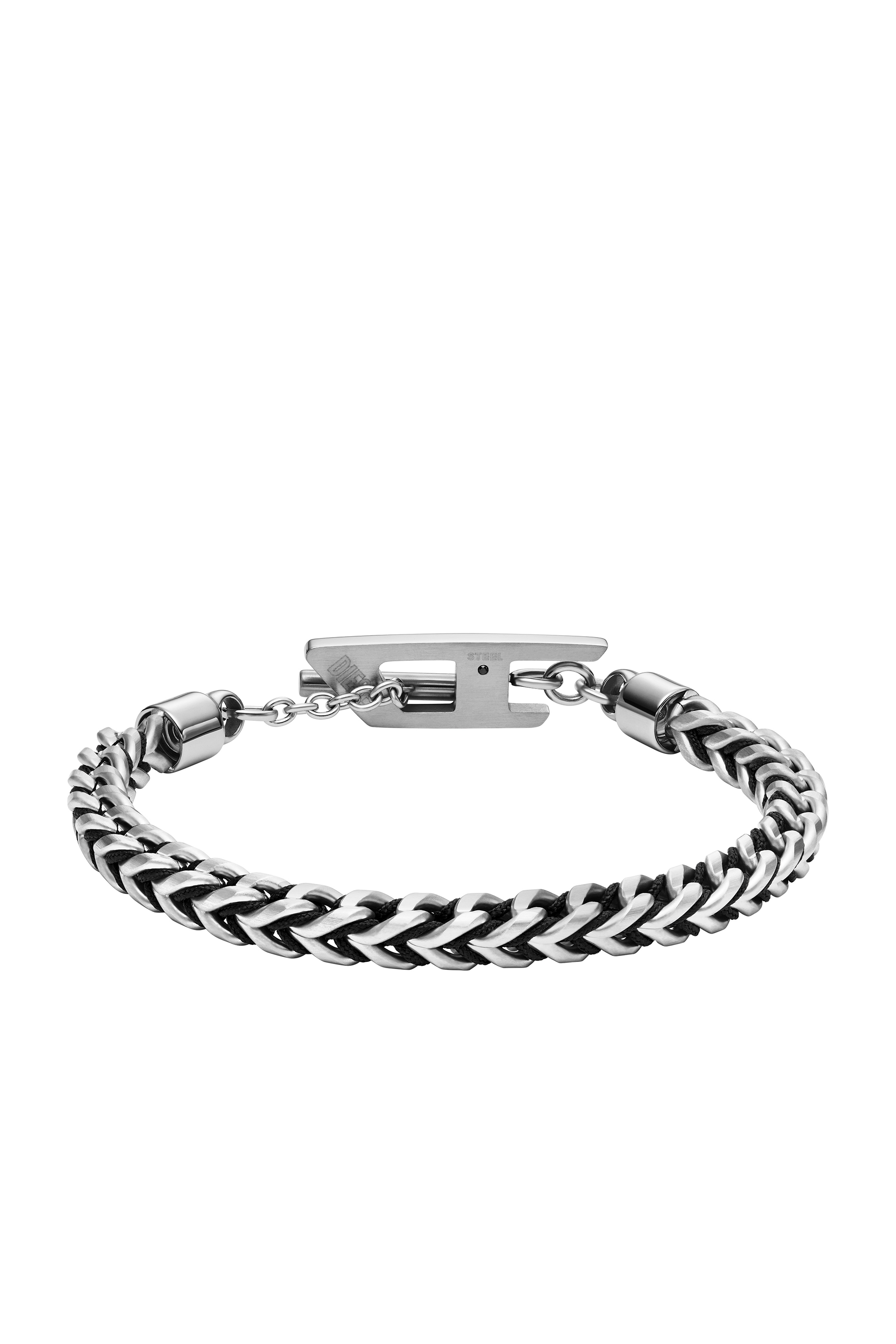 Diesel - DX1540040, Unisex's Stainless Steel Woven Chain Bracelet in Silver - 2