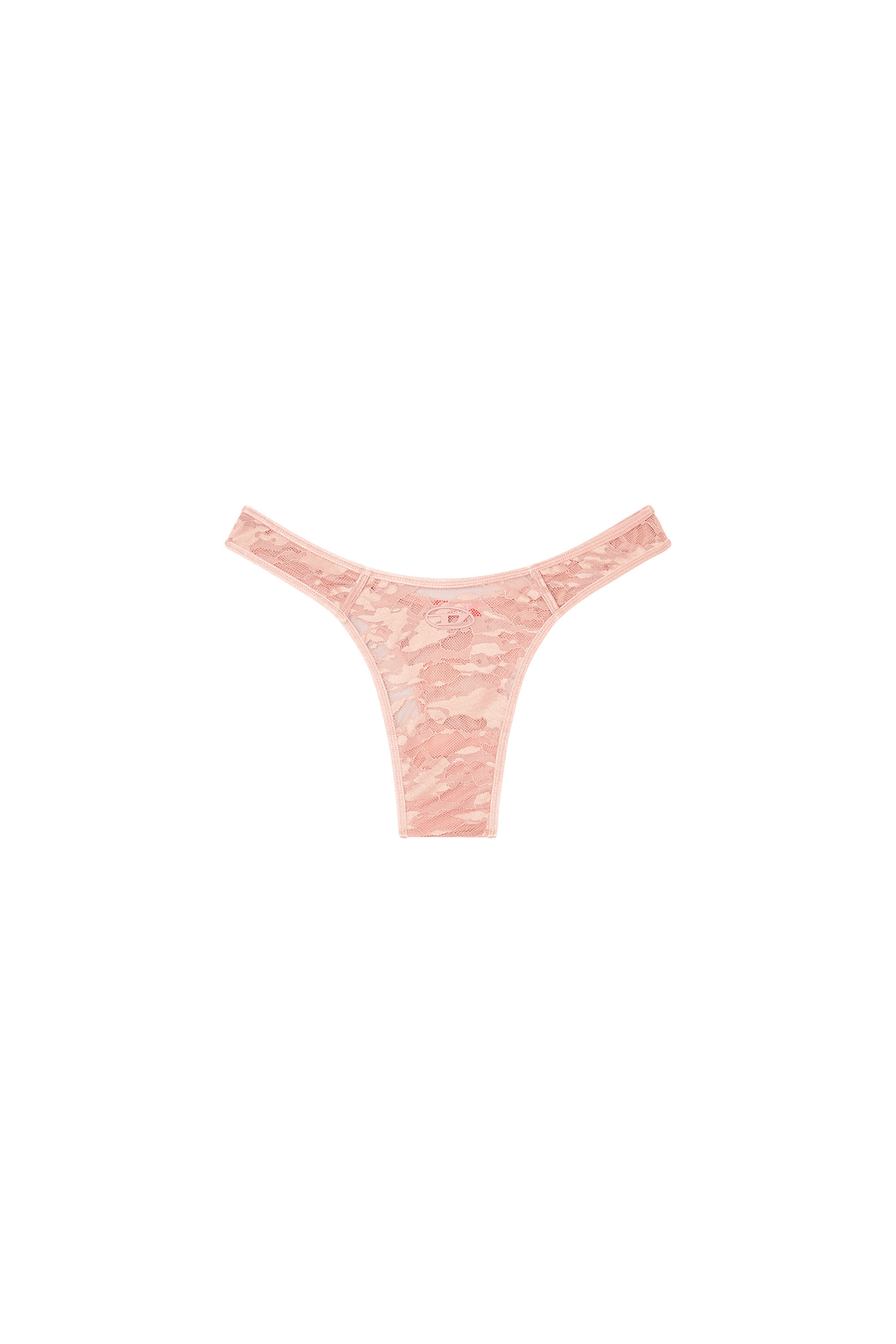 Diesel - MICRO-PUNCHY-UTLT, Tanga de encaje de nailon con Oval D Mujer in Rosa - 2