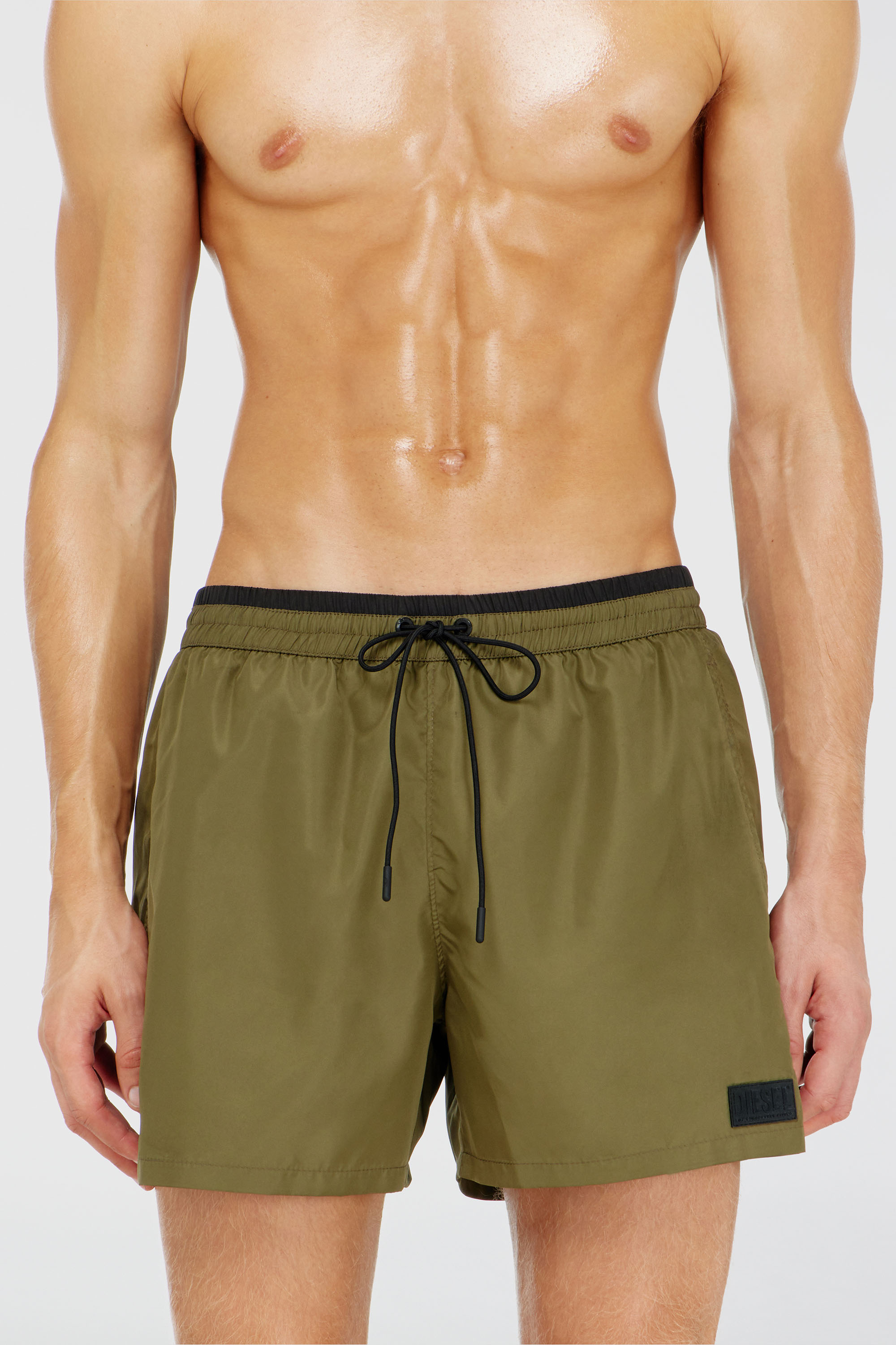 Diesel - JOEL-37-D-CORE, Ba&ntilde;ador con cintura de color contrastante Hombre in Verde - 2