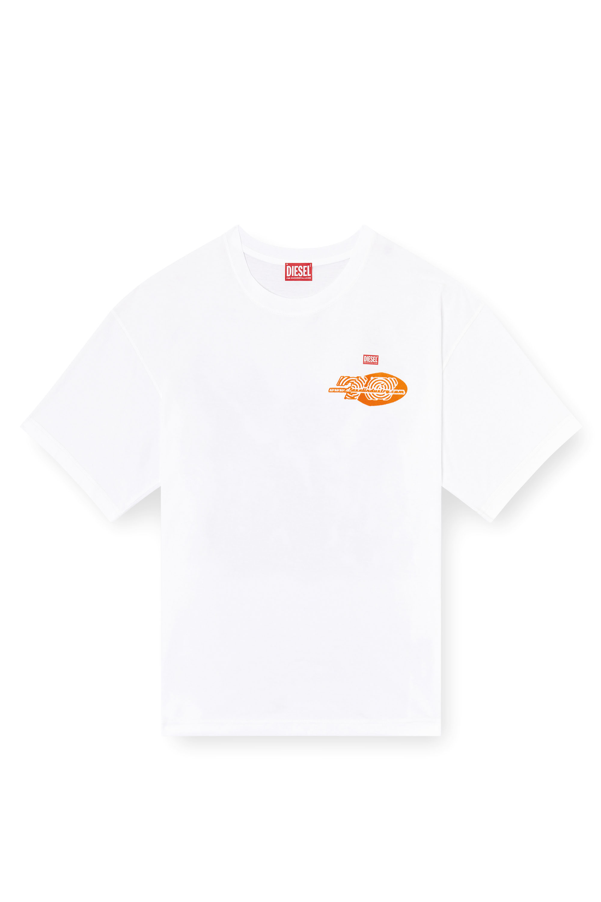Diesel - T-BOXT-T23, Camiseta de algodón con estampado gráfico. Hombre in Blanco - 3