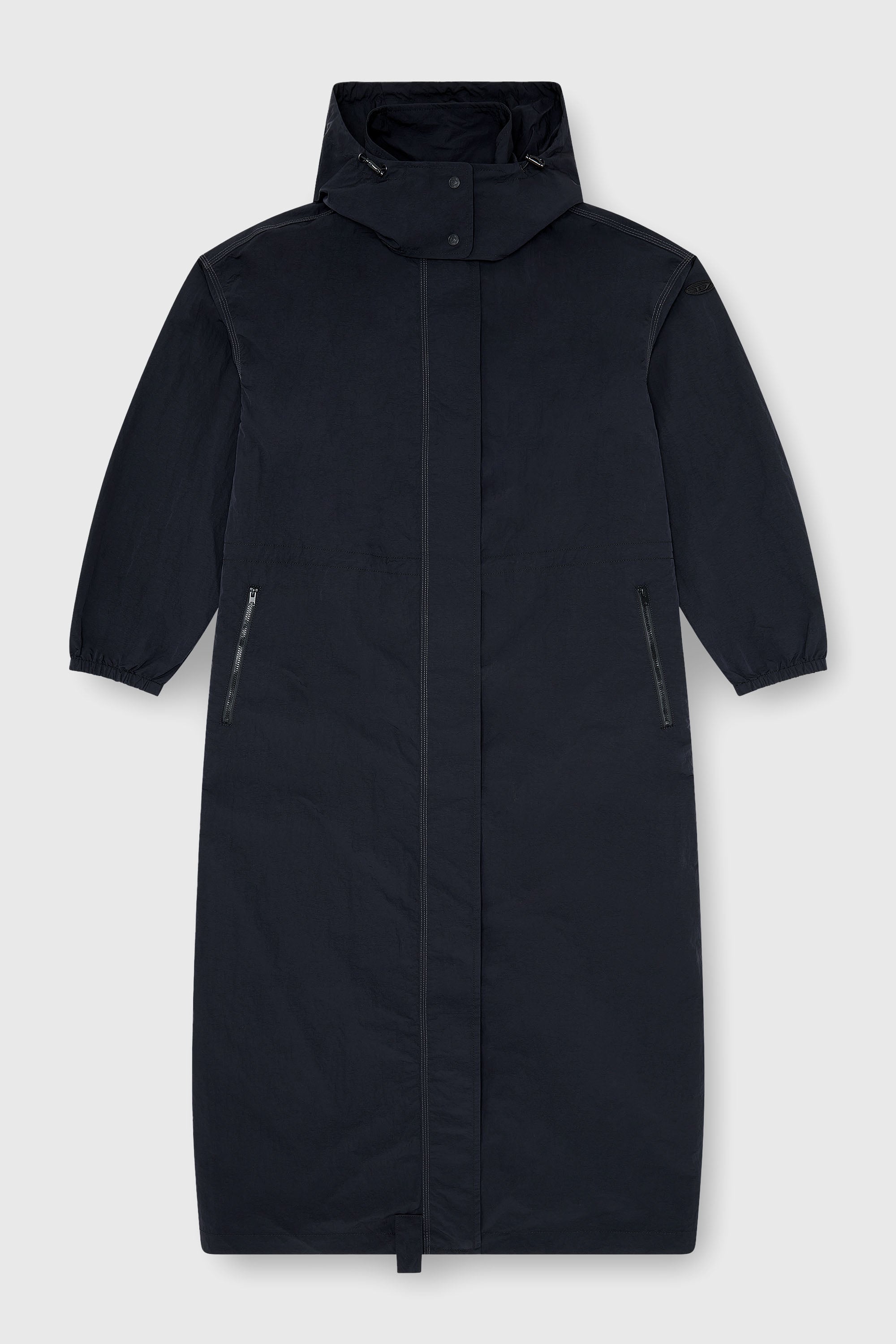 Diesel - G-ASTER-T1, Gabardina de nailon con capucha desmontable Mujer in Azul marino - 2
