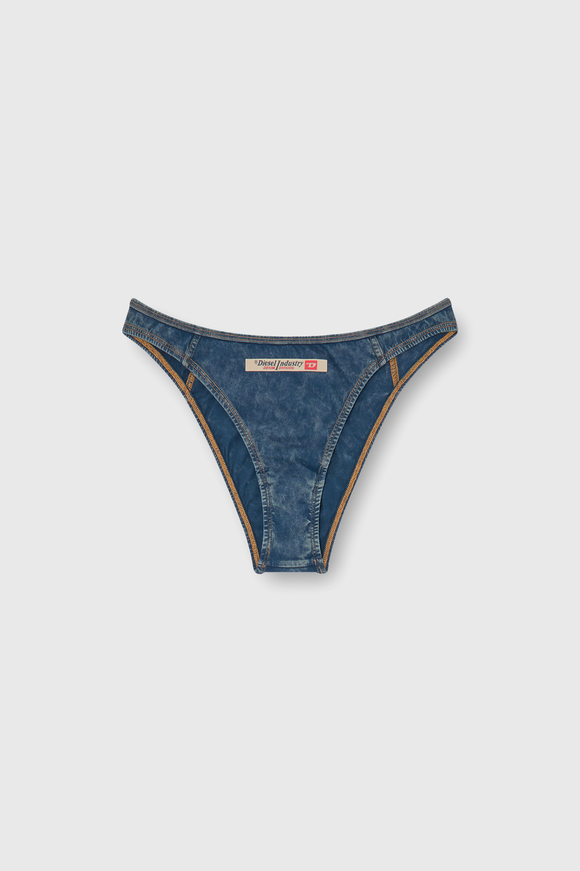 Diesel - AILEEN-DNM, Braguitas brasile&ntilde;as de algod&oacute;n con efecto denim Mujer in Azul marino - 2