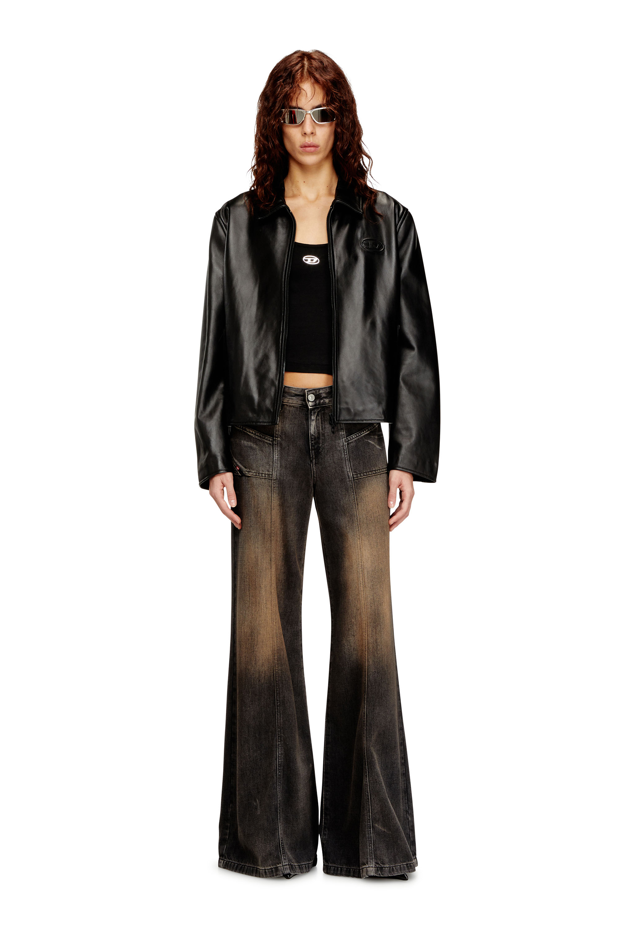 Diesel - Flare Jeans D-Akii 068TX Mujer, Negro/Gris oscuro - 2